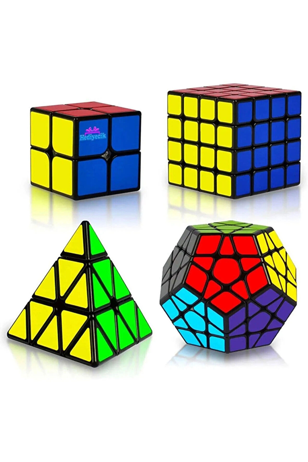 4'lü Zeka Küpü Set Megaminx,pyraminx,2x2,4x4,Rübik Set