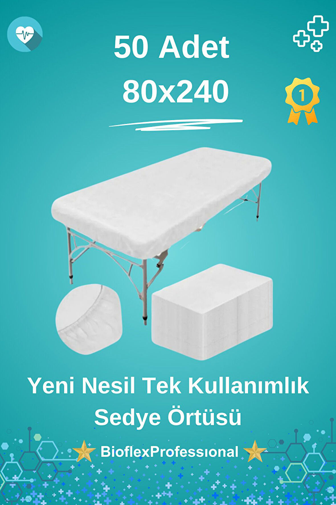 tek kullanımlık sedye örtüsü disposable stretcher cover turkey 50 ADET