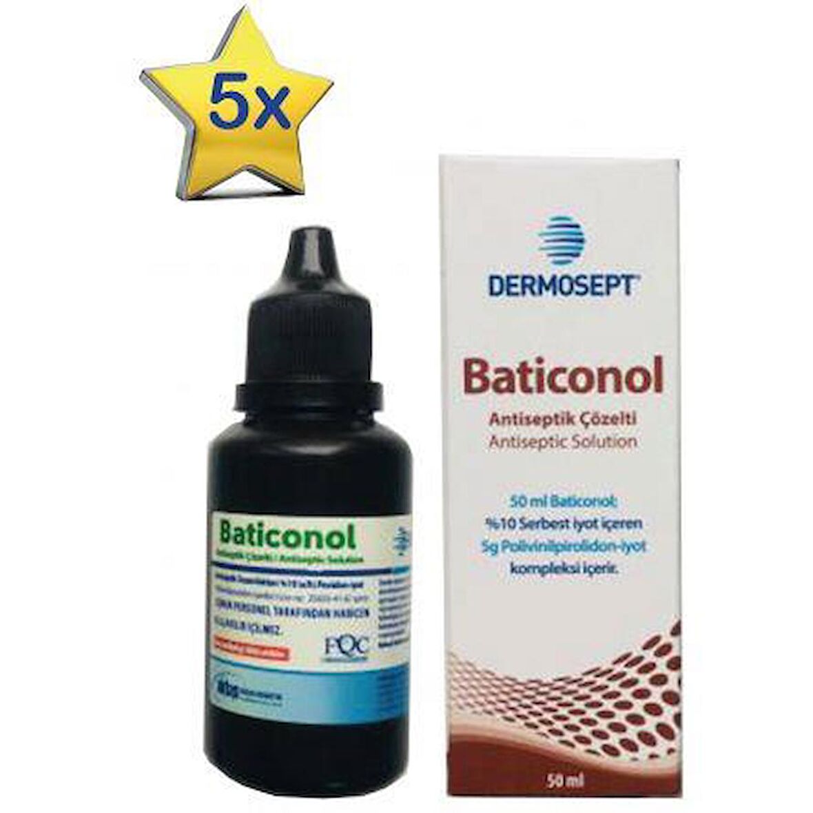 DERMOSEPT BATİCONOL SOLÜSYON 100 ML X 5 ADET