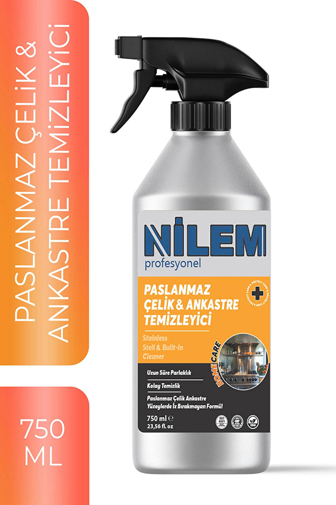 Nilem Profesyonel Paslanmaz Çelik ve Ankastre Temizleyici 750 ml