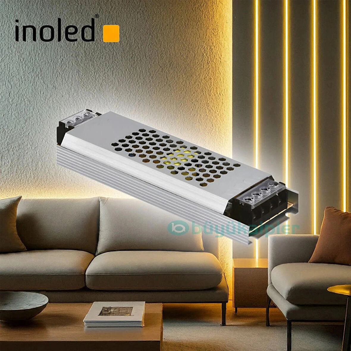 inoled 2146 12 Volt 150 Watt 12.5 Amper Ultra Slim LED Trafosu