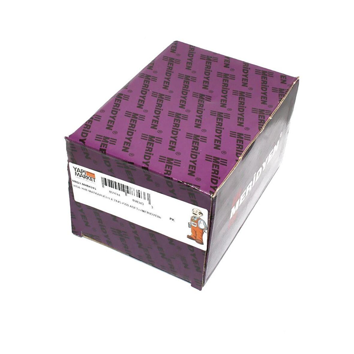 Meridyen Y.H.B.Matkap Uçlu Vida 4.2X45 (500 Adetet)