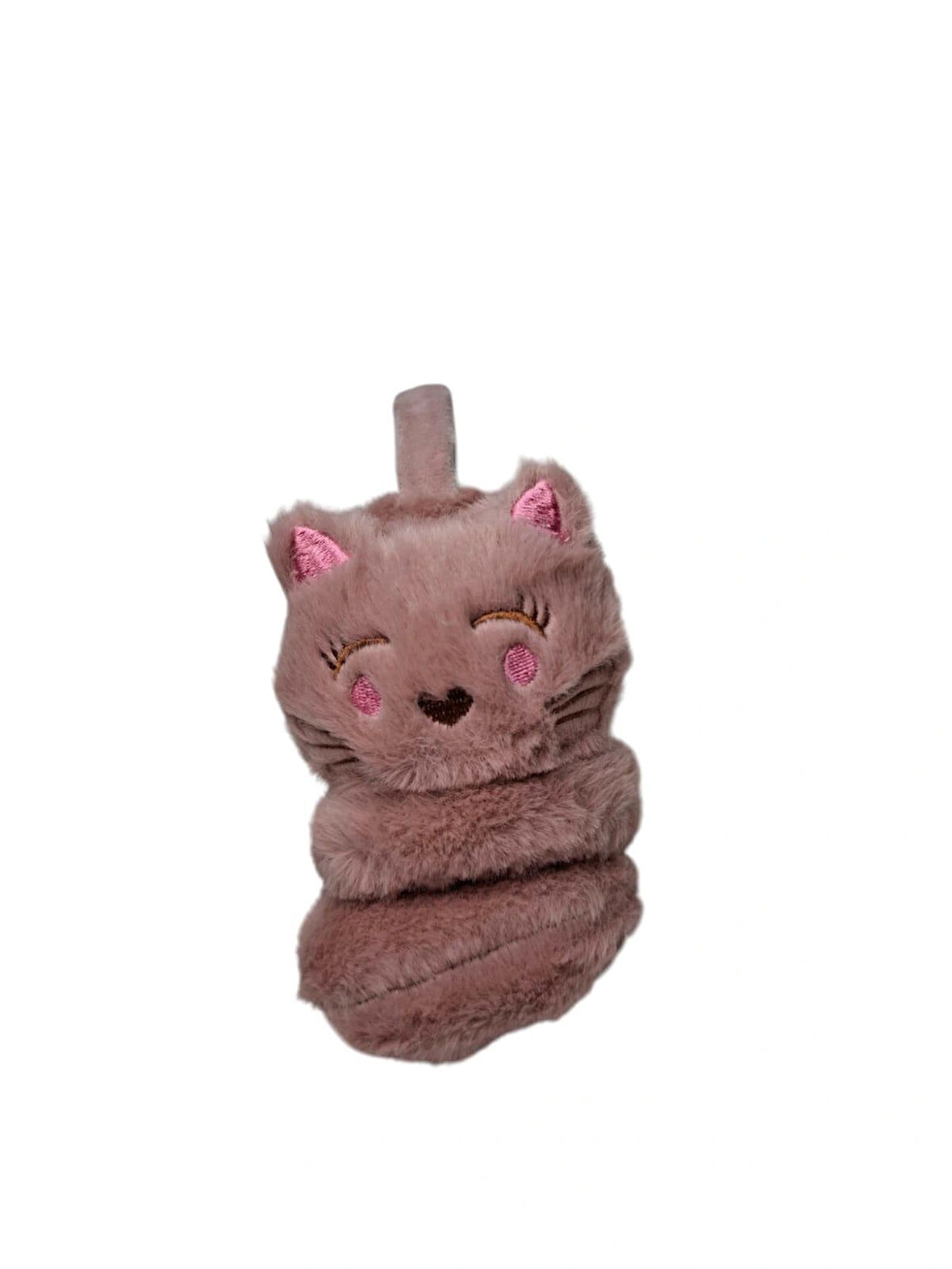 Spteks Kepp Kız Çocuk Koyu Pembe Renk Ayıcık Figürlü Sıcak Tutan Kışlık Peluş Kulaklık