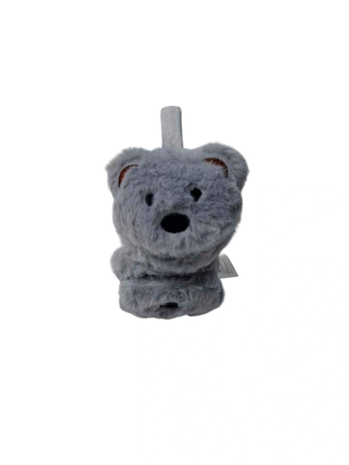 Spteks Kepp Model Unisex Çocuk Gri Renk Ayıcık Figürlü Sıcak Tutan Kışlık Peluş Kulaklık