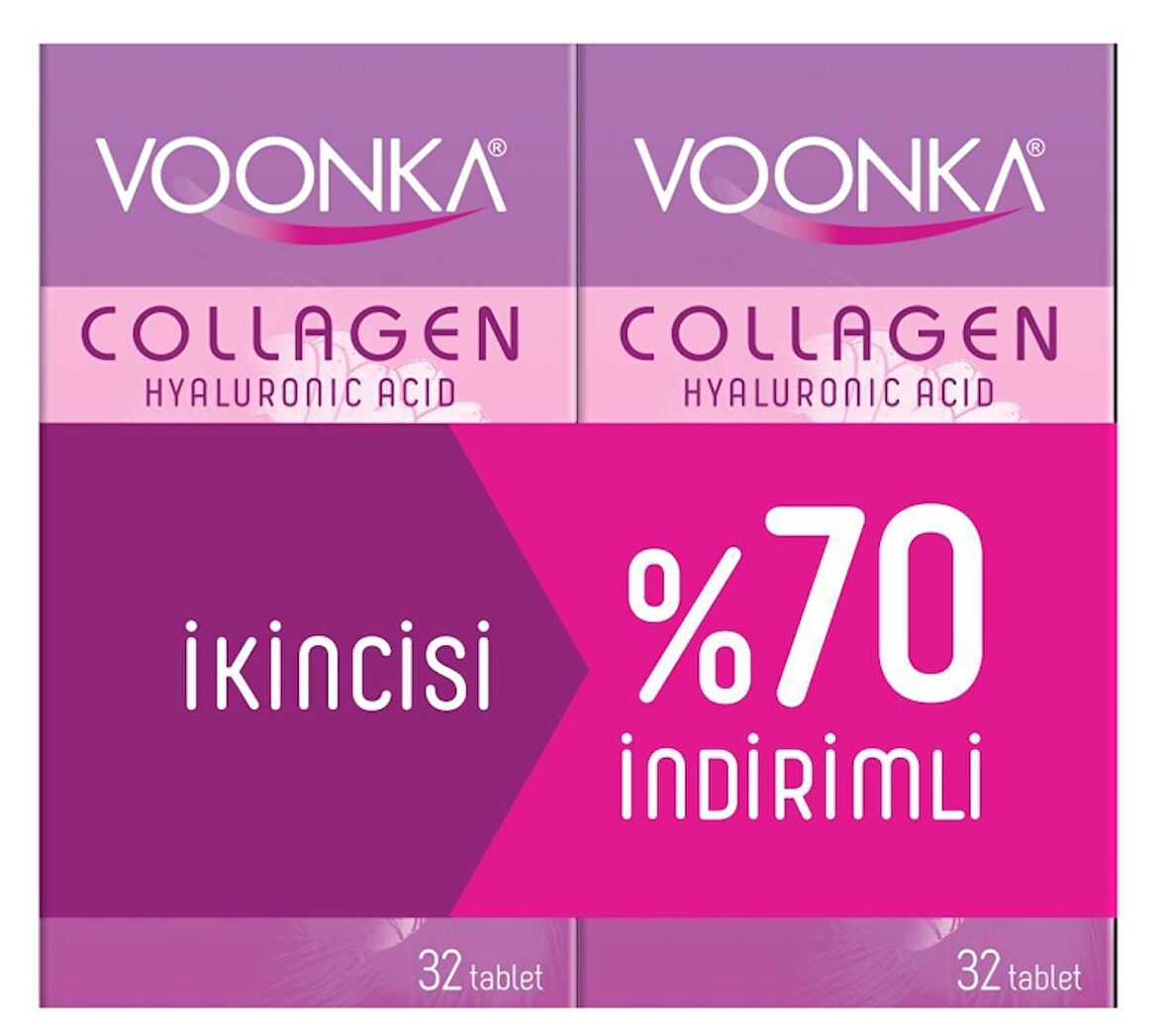 Voonka Collagen Hyaluronic Acid 32 Tablet *2 ADET