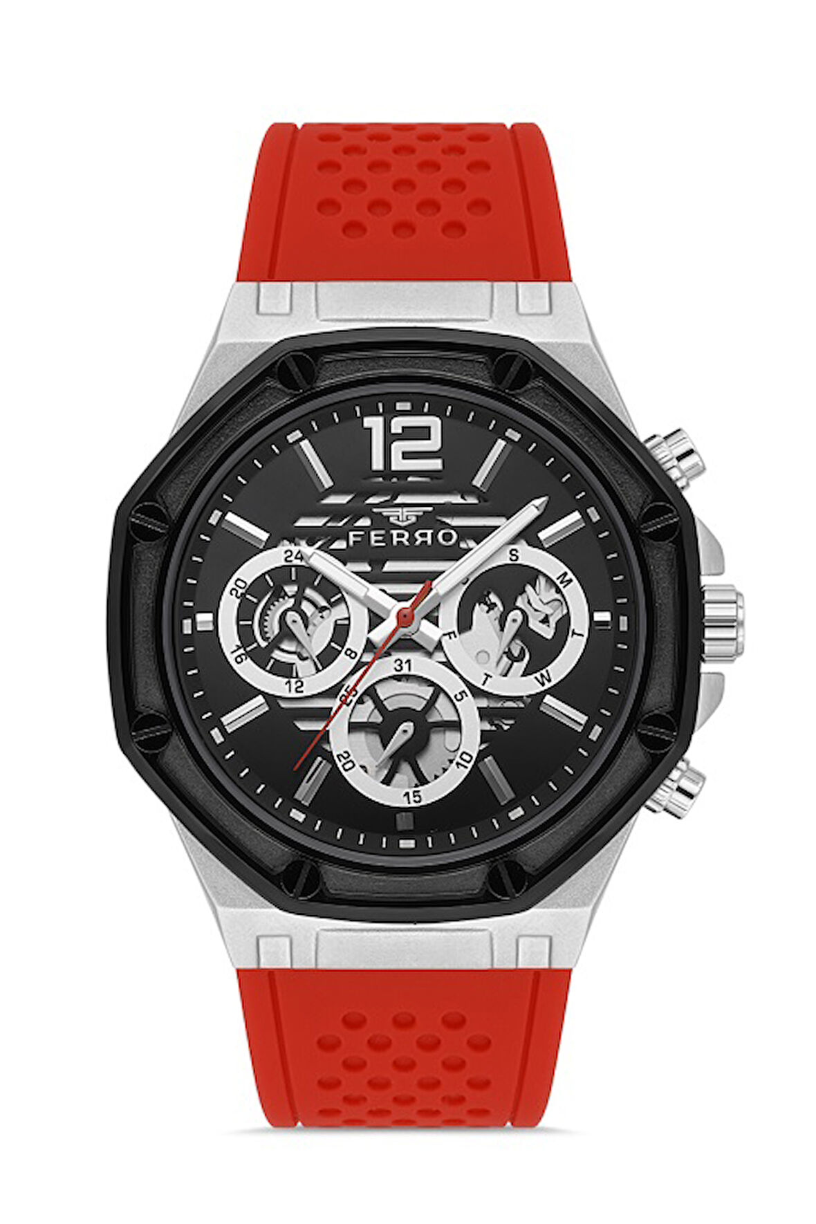 Ferro Kırmızı Silikon Kordon Erkek Kol Saati LFM31398A-J8