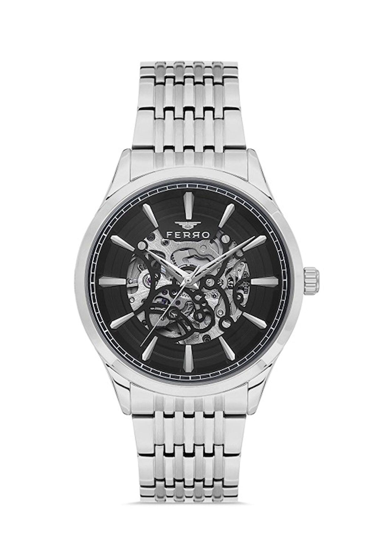 Ferro Gümüş Çelik Kordon Otomatik Erkek Kol Saati LFM31440A-A2