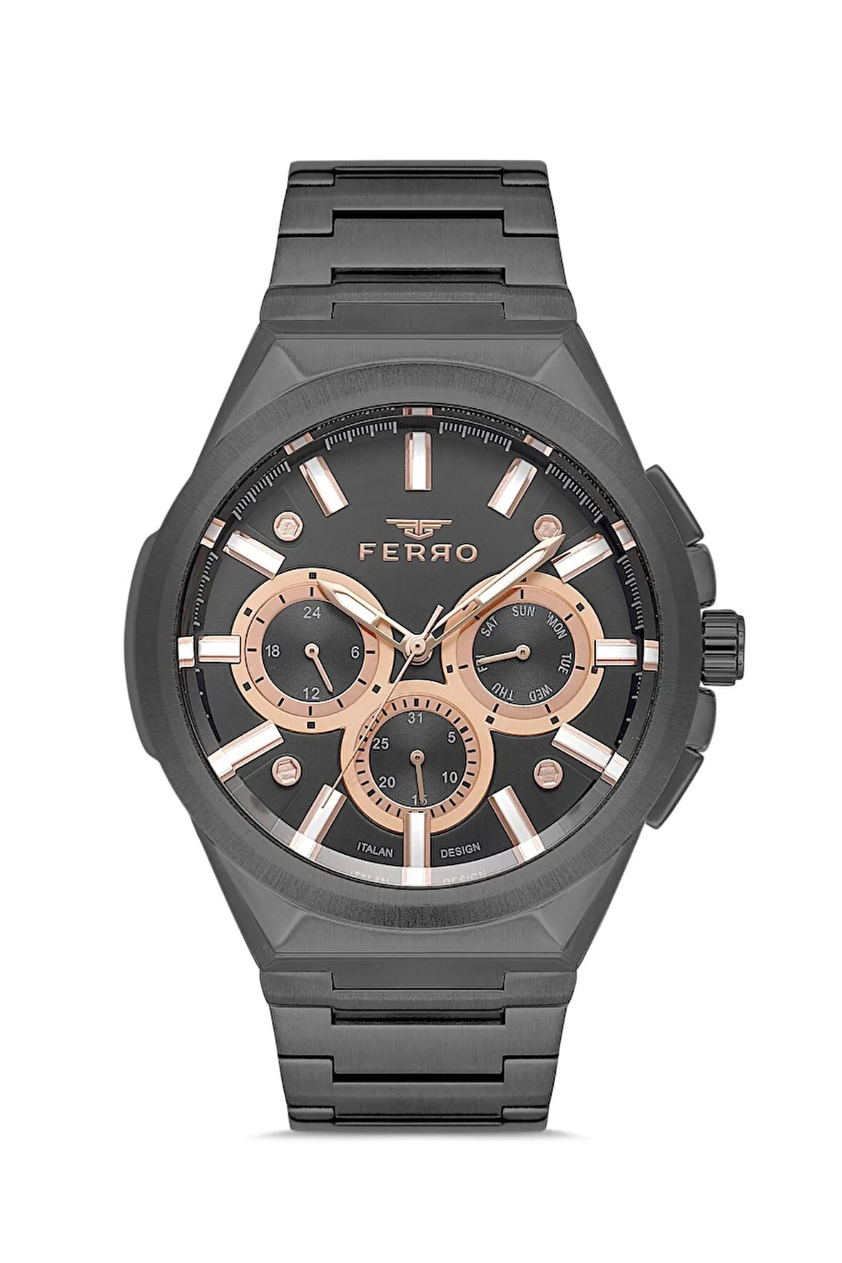 Siyah Çelik Kordon Erkek Kol Saati FM11505A-G