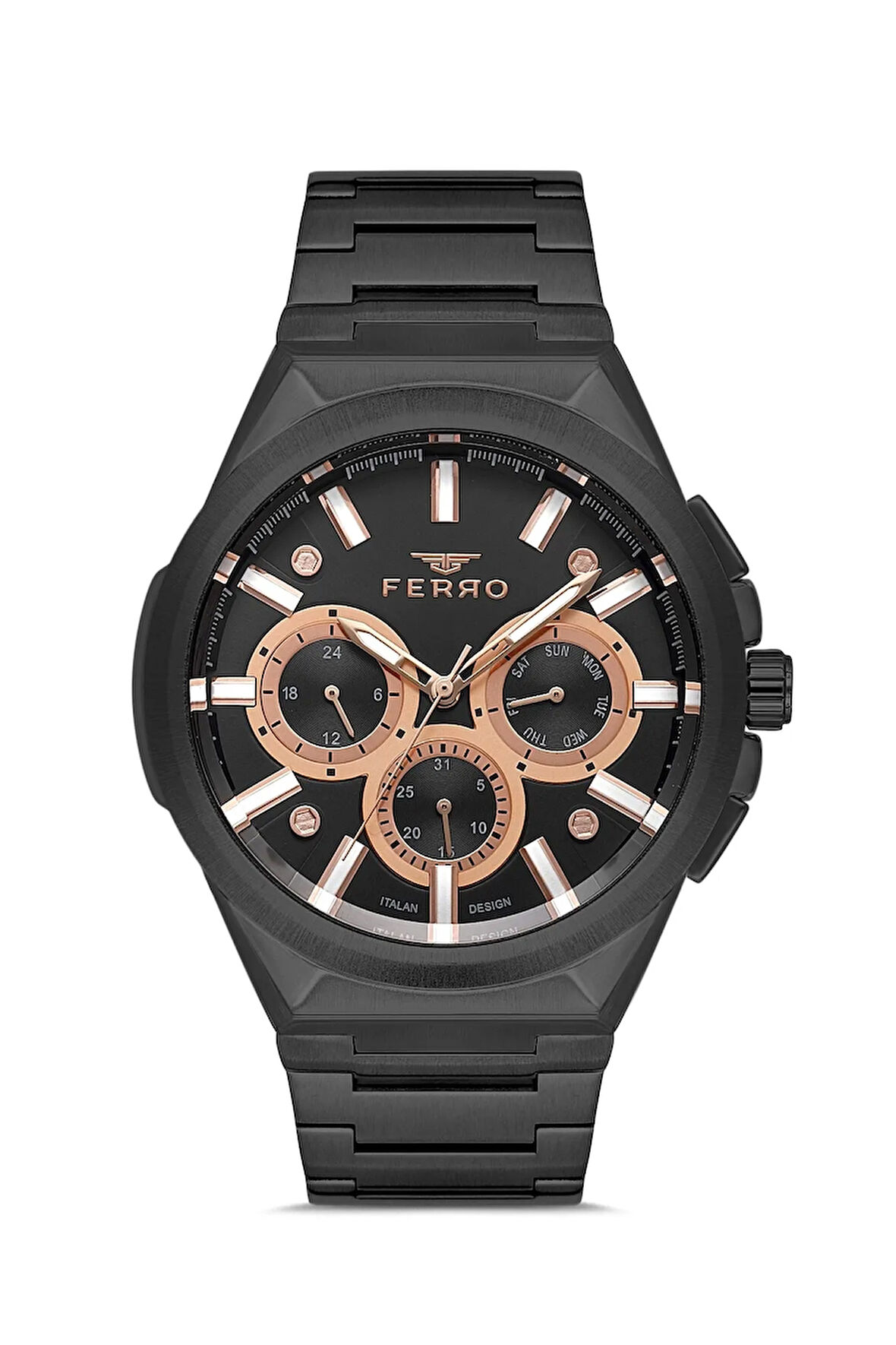 Siyah Çelik Kordon Erkek Kol Saati FM11505A-G