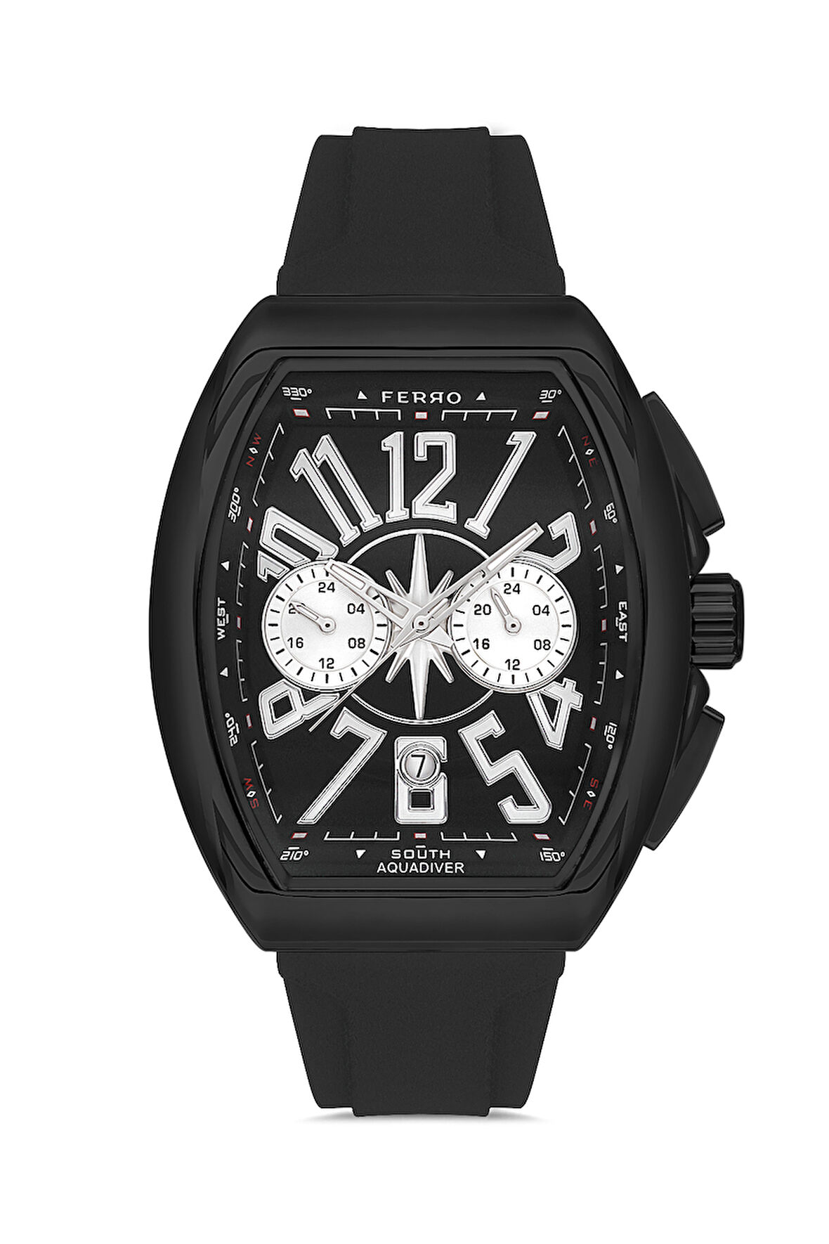 Ferro Siyah Silikon Kordon Erkek Kol Saati LFM11444D-G