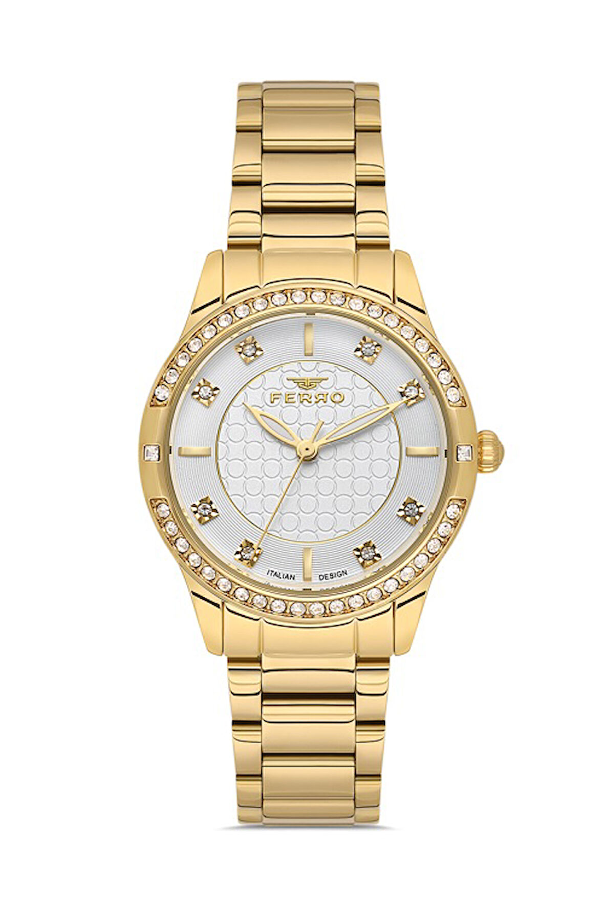 Ferro Quartz Çelik Altın Rengi 32 mm Kadın Kol Saati