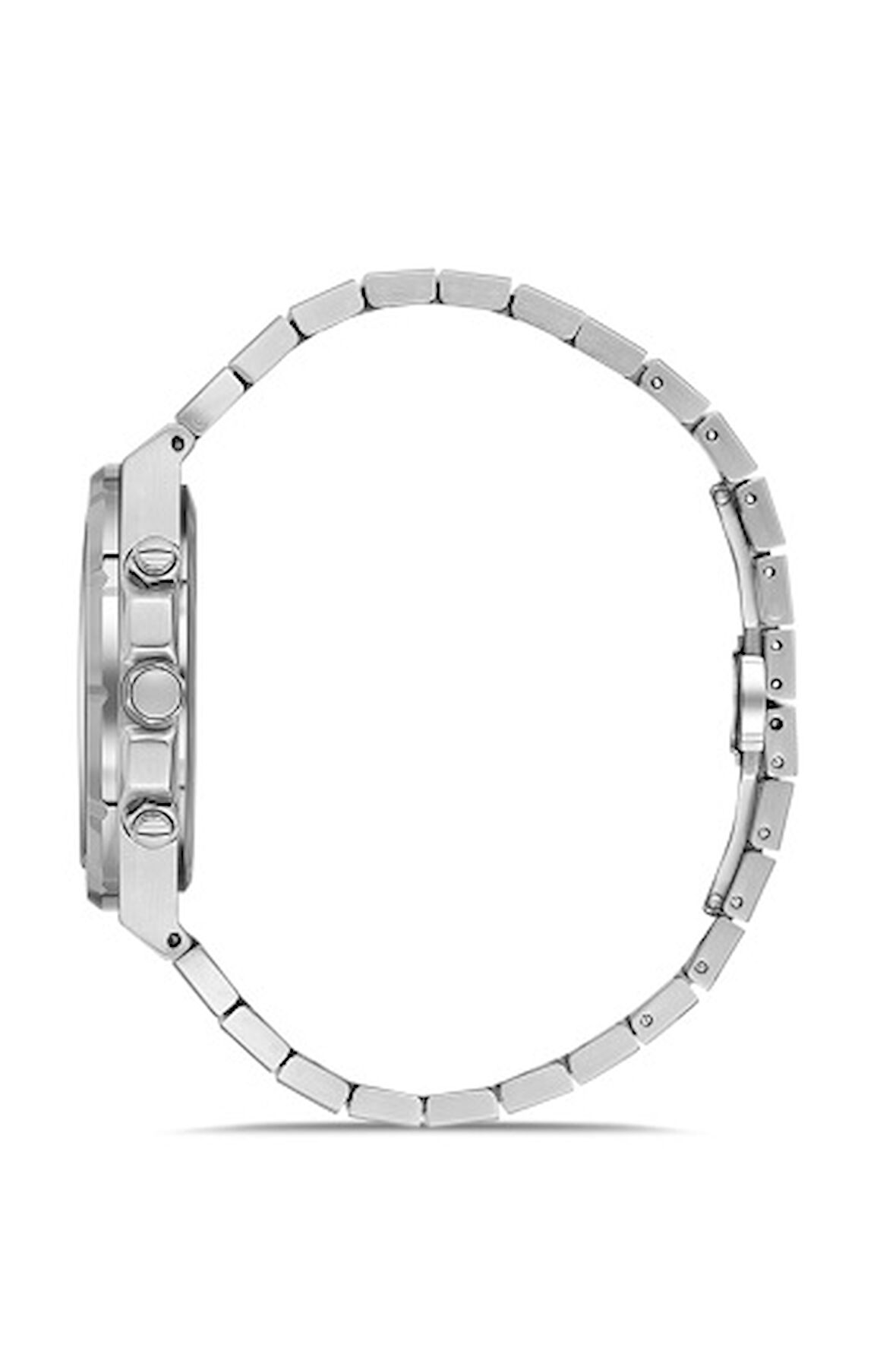 Ferro Quartz Çelik Gri Siyah Kadran Fonksiyonları Aktif 42 mm Erkek Kol Saati