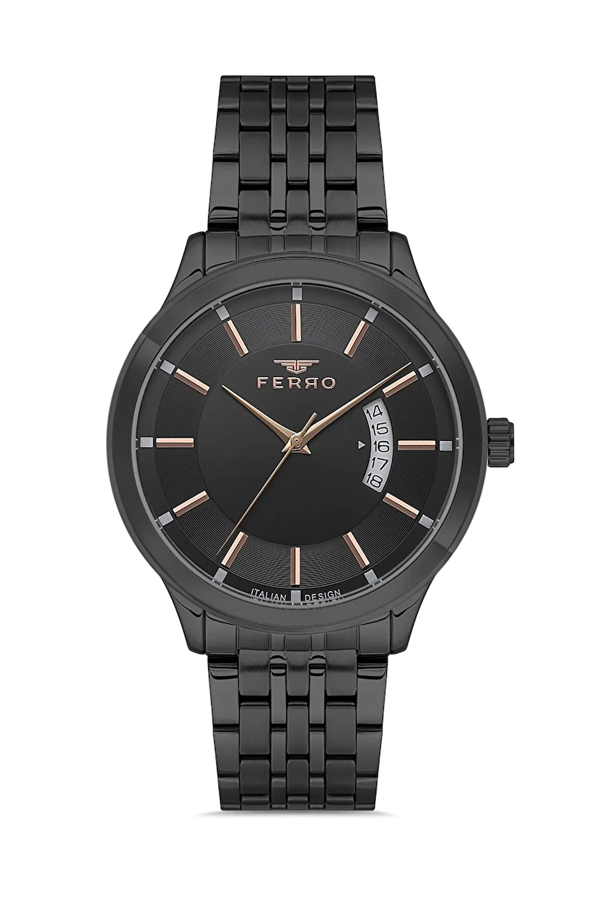 Siyah Çelik Kordon Erkek Kol Saati F11561AWT-G