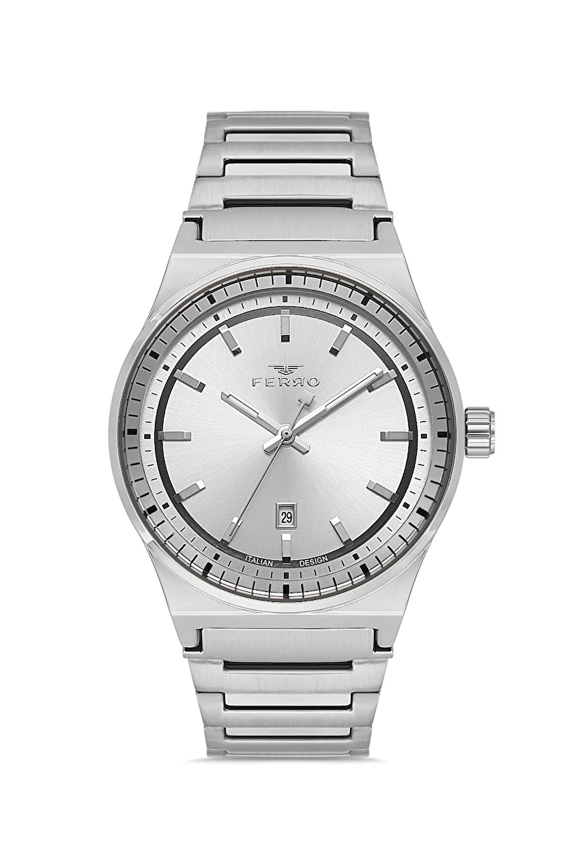 Gümüş Çelik Kordon Erkek Kol Saati F11592AWT-A