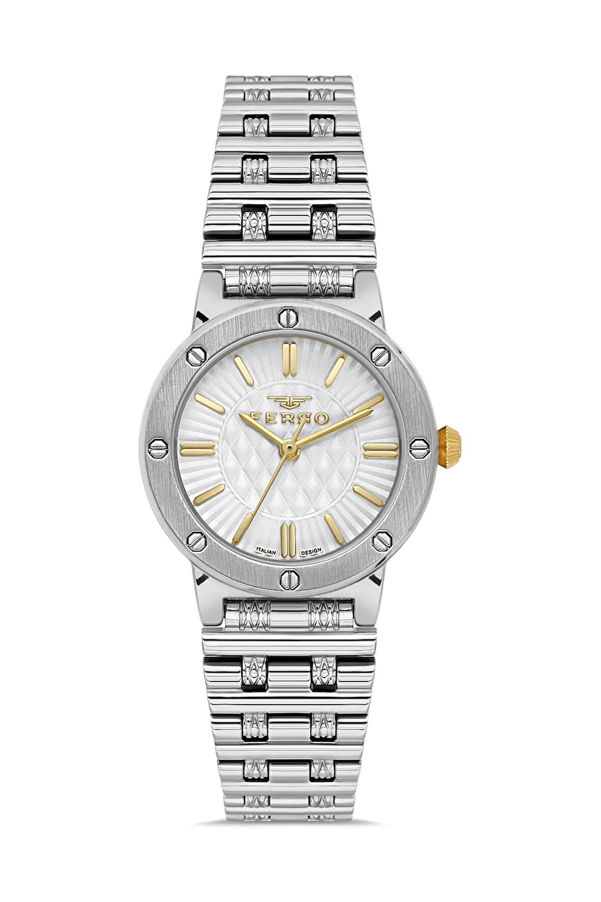 Sarı ve Gümüş Çelik Kordon Kadın Kol Saati FL43010A-D3