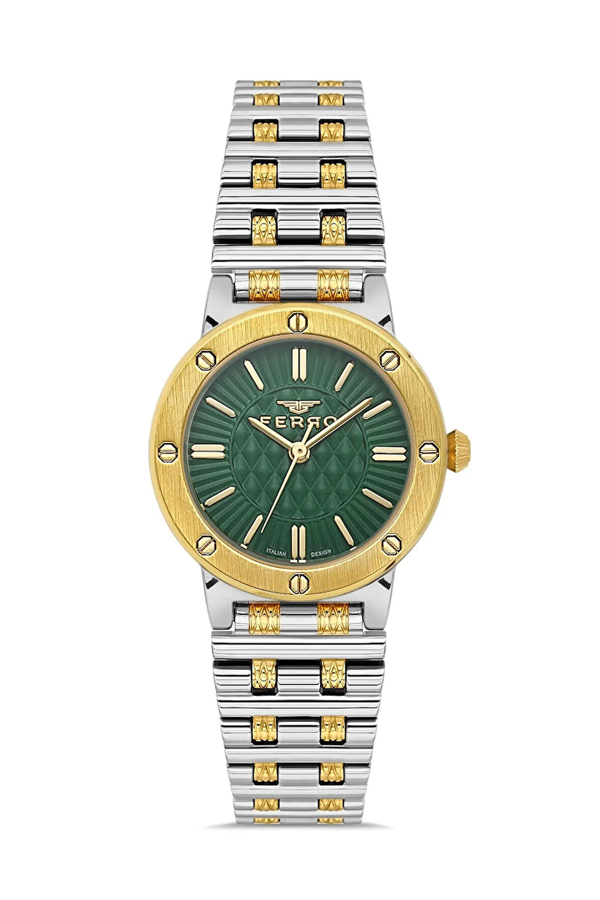 Sarı ve Gümüş Çelik Kordon Kadın Kol Saati FL43010A-D3