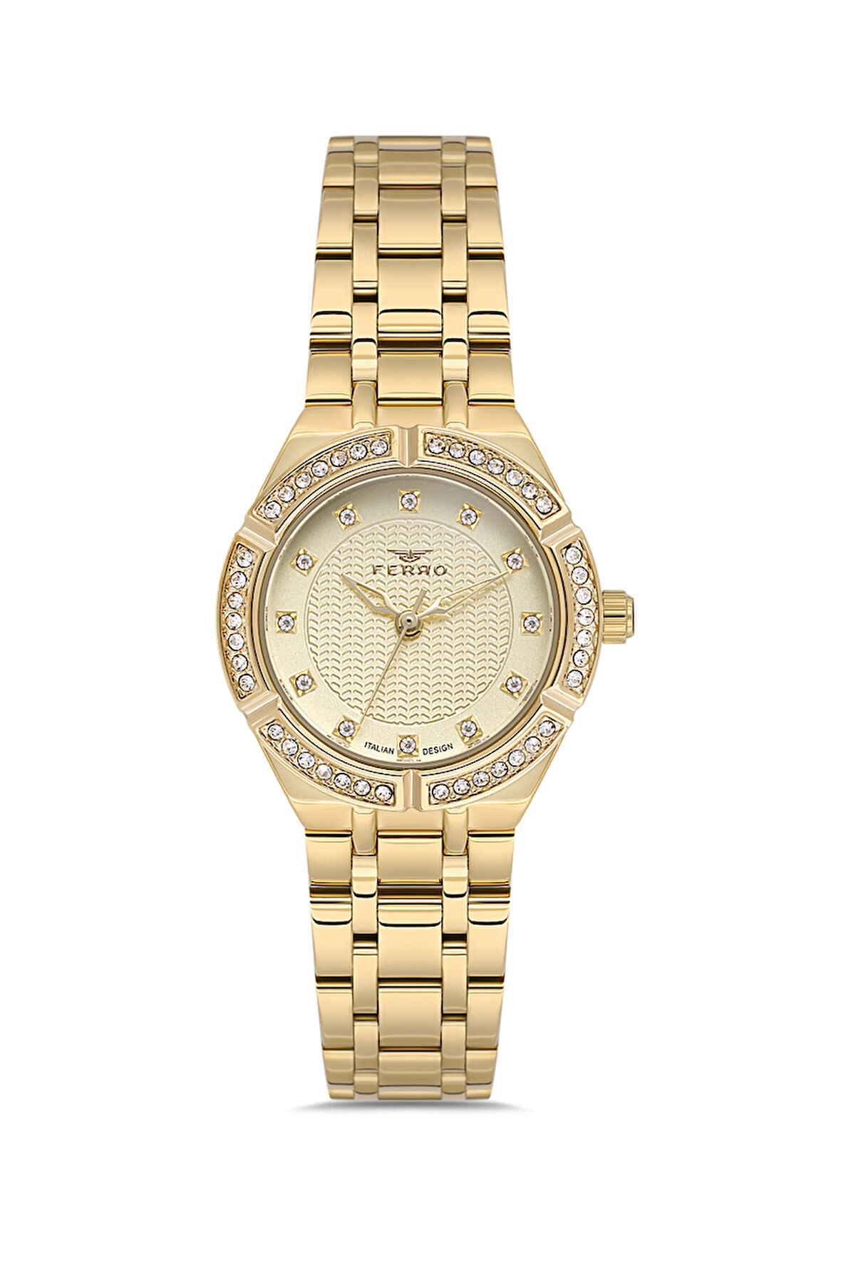 Ferro FL21610AWT-B4 Quartz Çelik Altın Rengi 29 mm Kadın Kol Saati