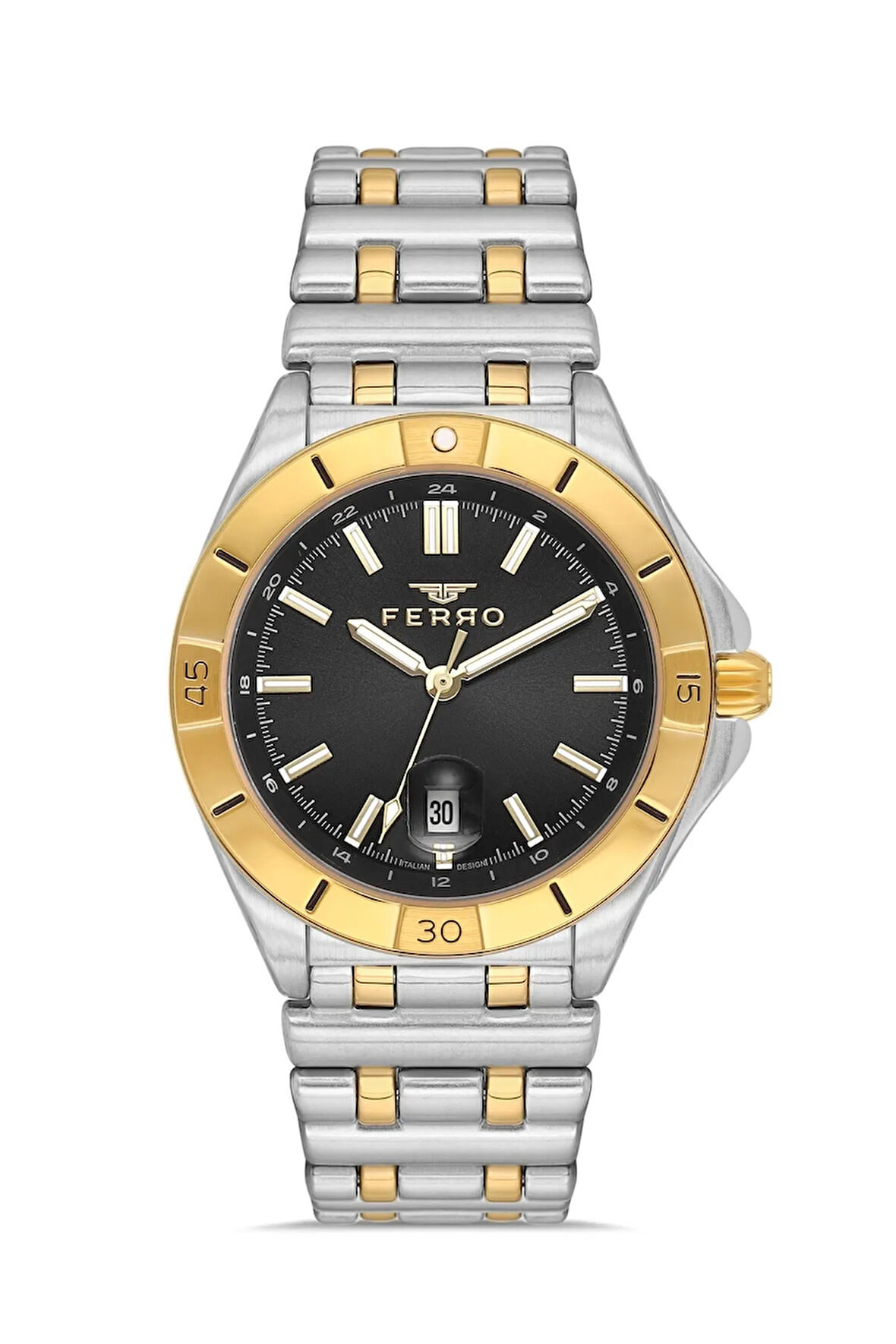 Sarı ve Gümüş Çelik Kordon Erkek Kol Saati FM43017A-D2