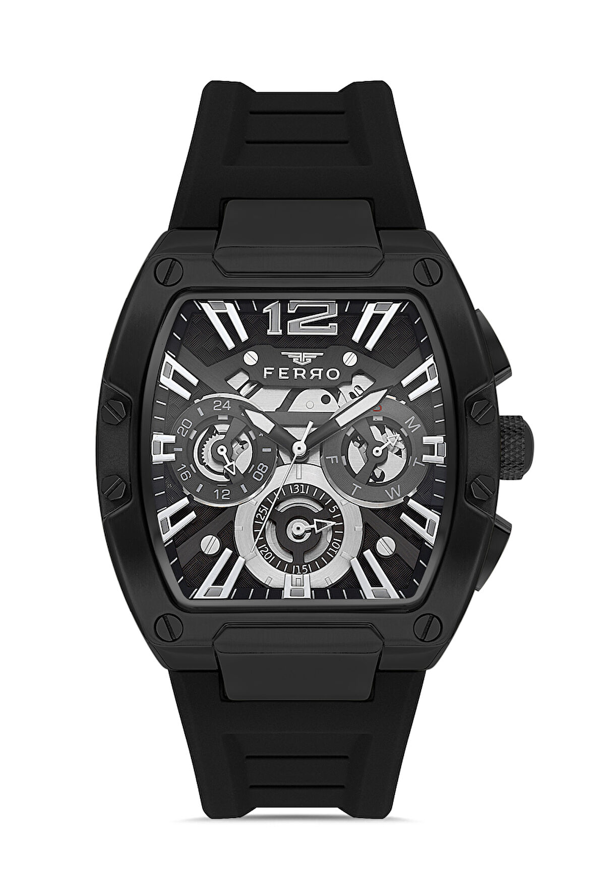 Ferro Siyah Silikon Kordon Erkek Kol Saati LFM11527DWT-G