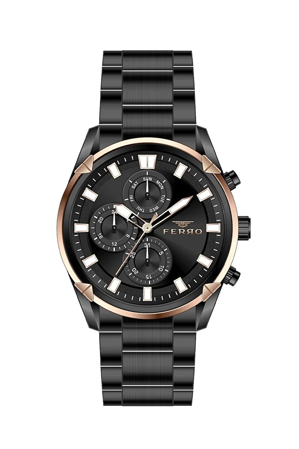 Siyah Çelik Kordon Erkek Kol Saati FM11388A-R2