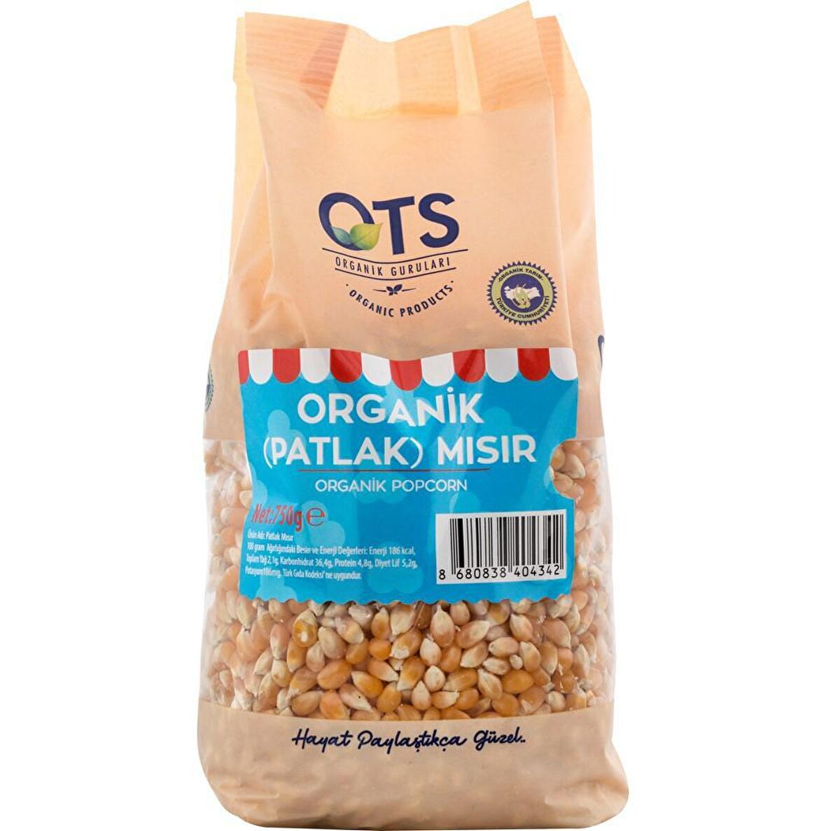 Organik Patlak Mısır (750 gr) - Ots