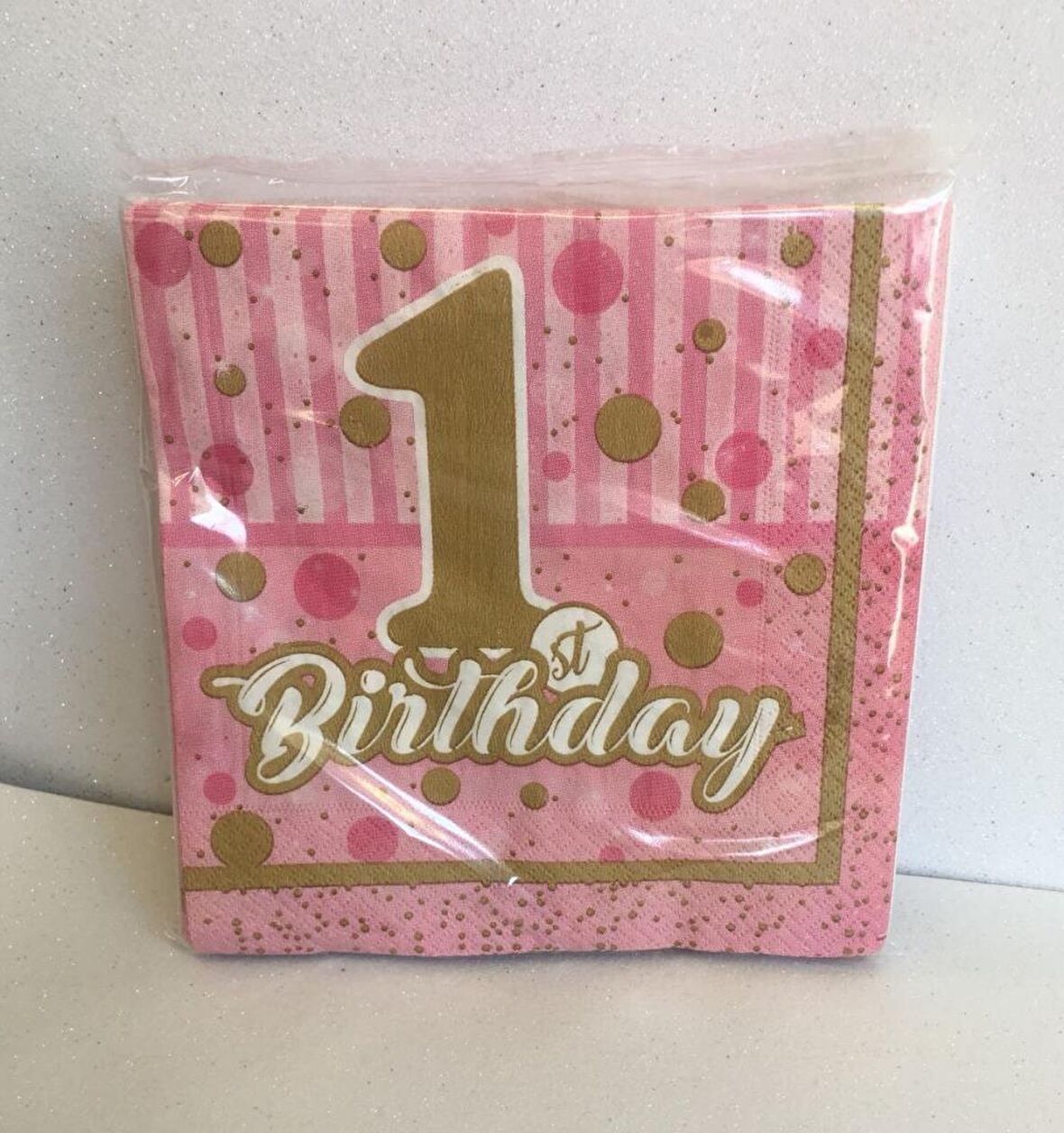 PEÇETE 1 BİRTHDAY 16'LI PEMBE