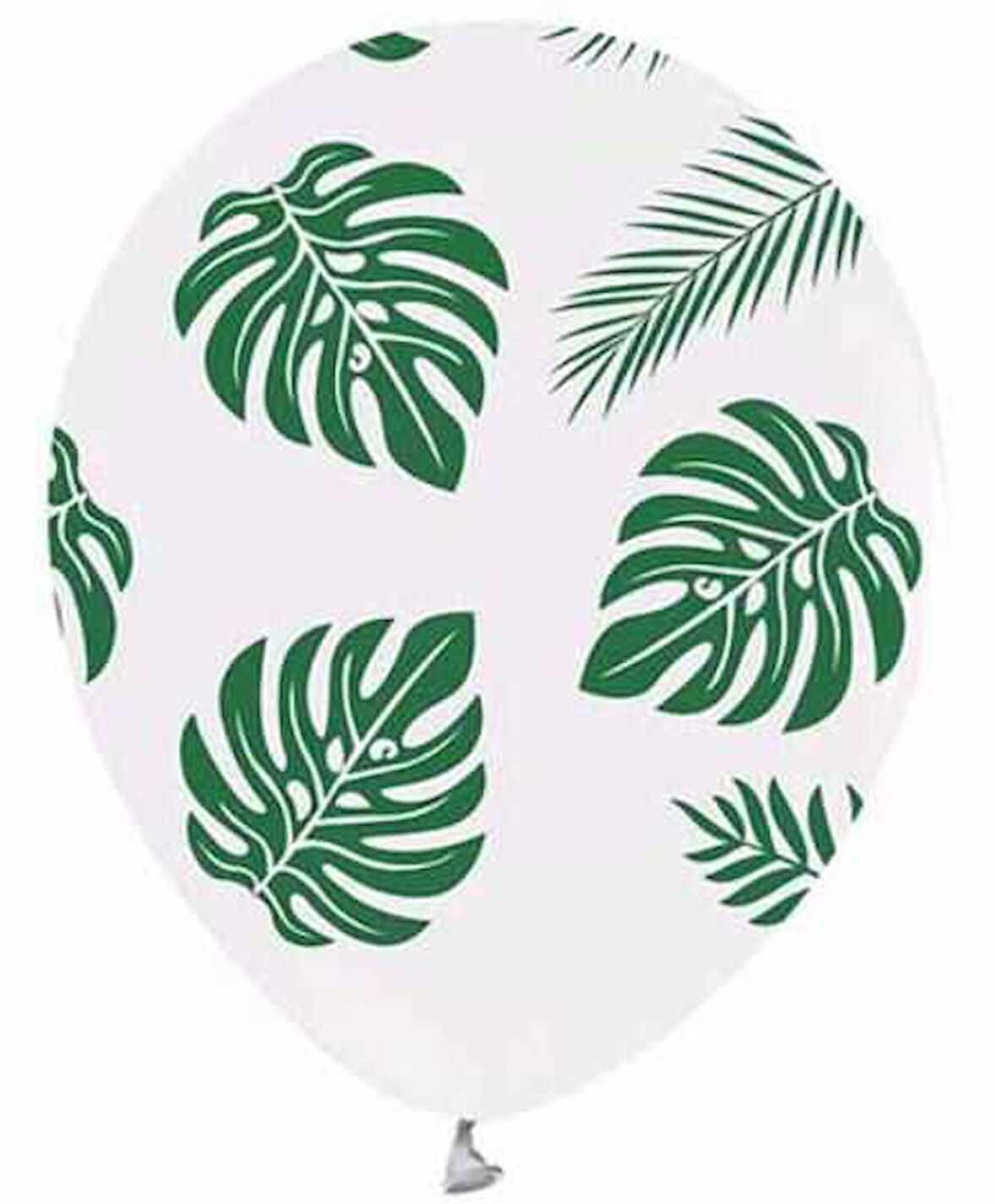 BALON YAPRAK BASKILI BEYAZ 100 ADET