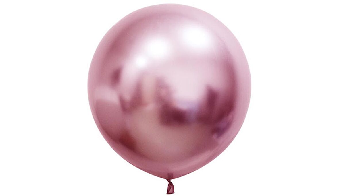 Balon Krom Parlak Jumbo 24 İnc Pembe 60 cm ( 3 Adet )