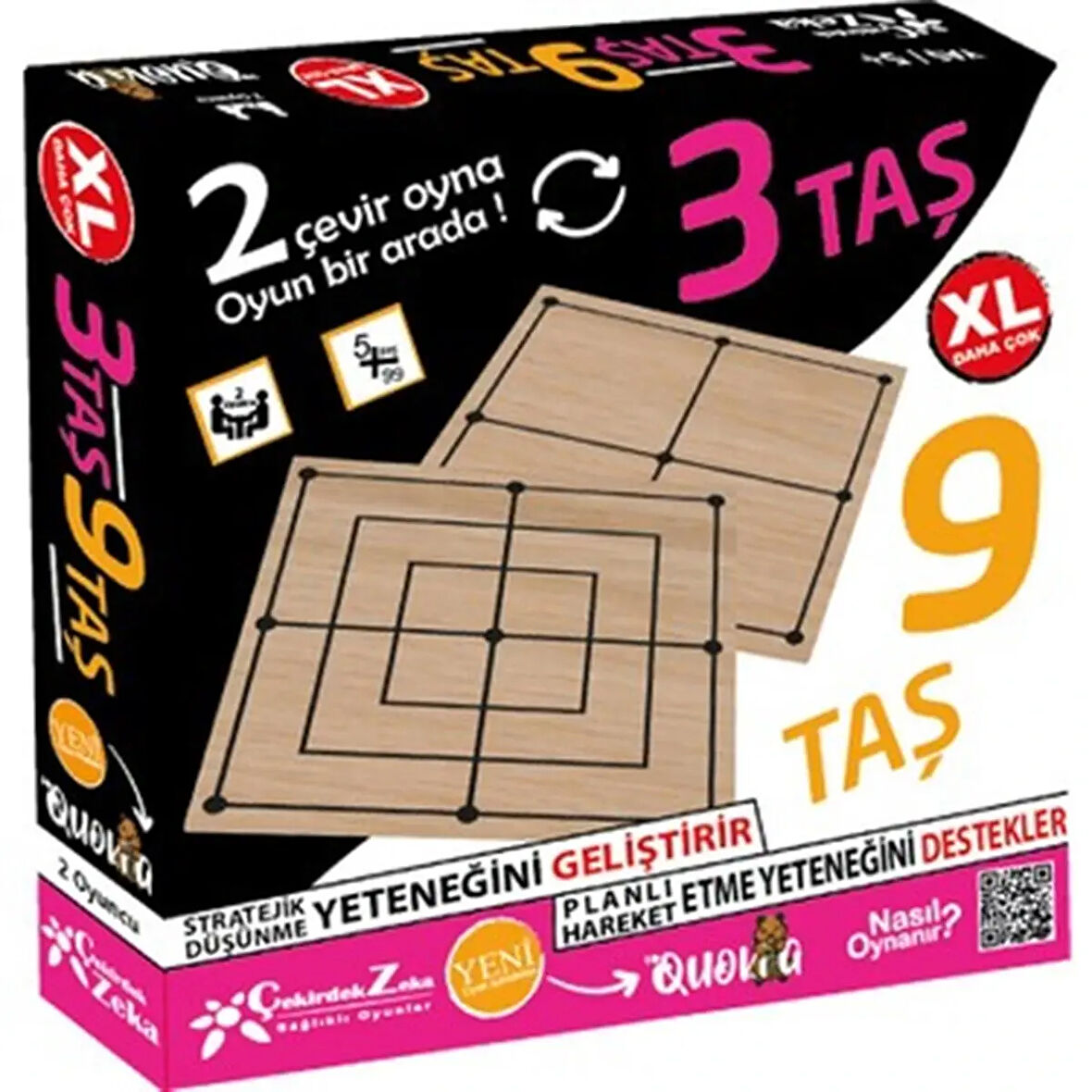 3 Taş - 9 Taş (2 Oyun 1 Arada)