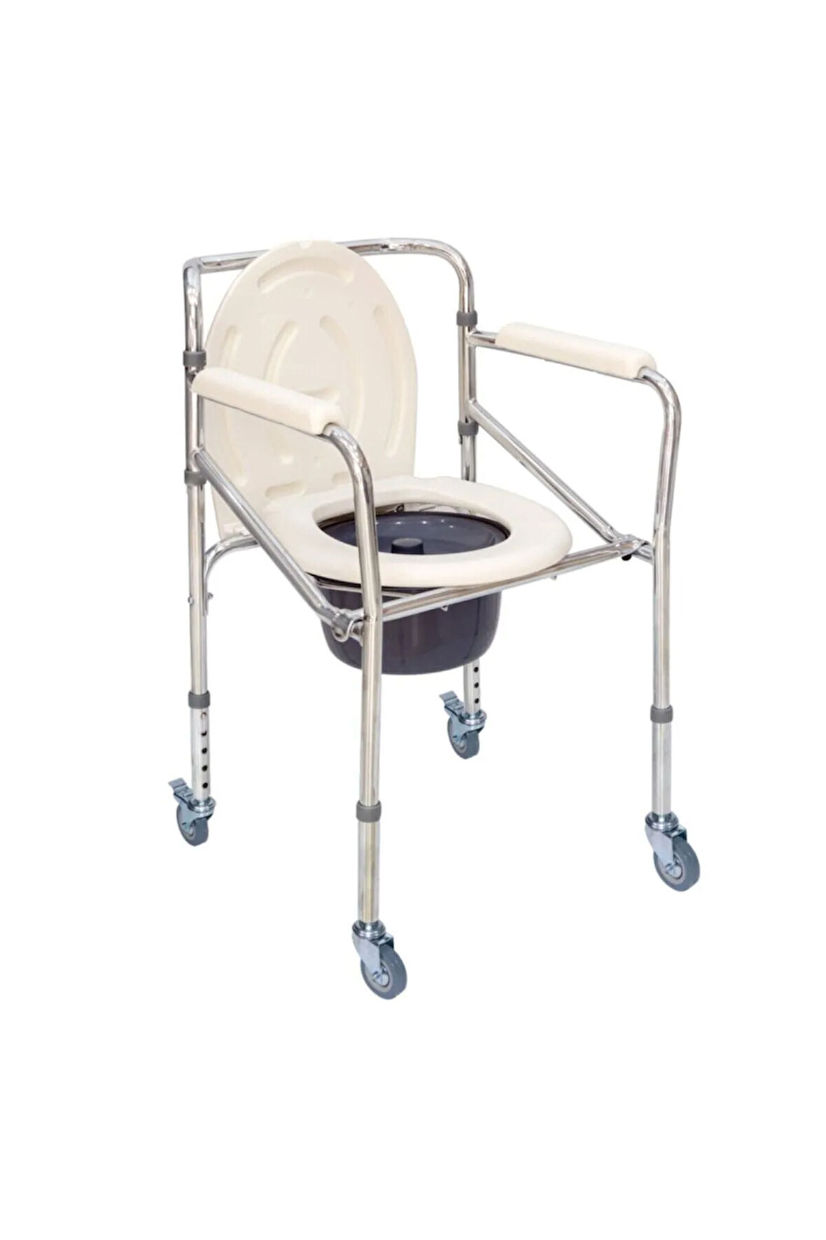 Comfort Plus Kovalı Komot Hasta Tuvalet Ve Banyo Özellikli Tekerlekli Sandalye Dm696