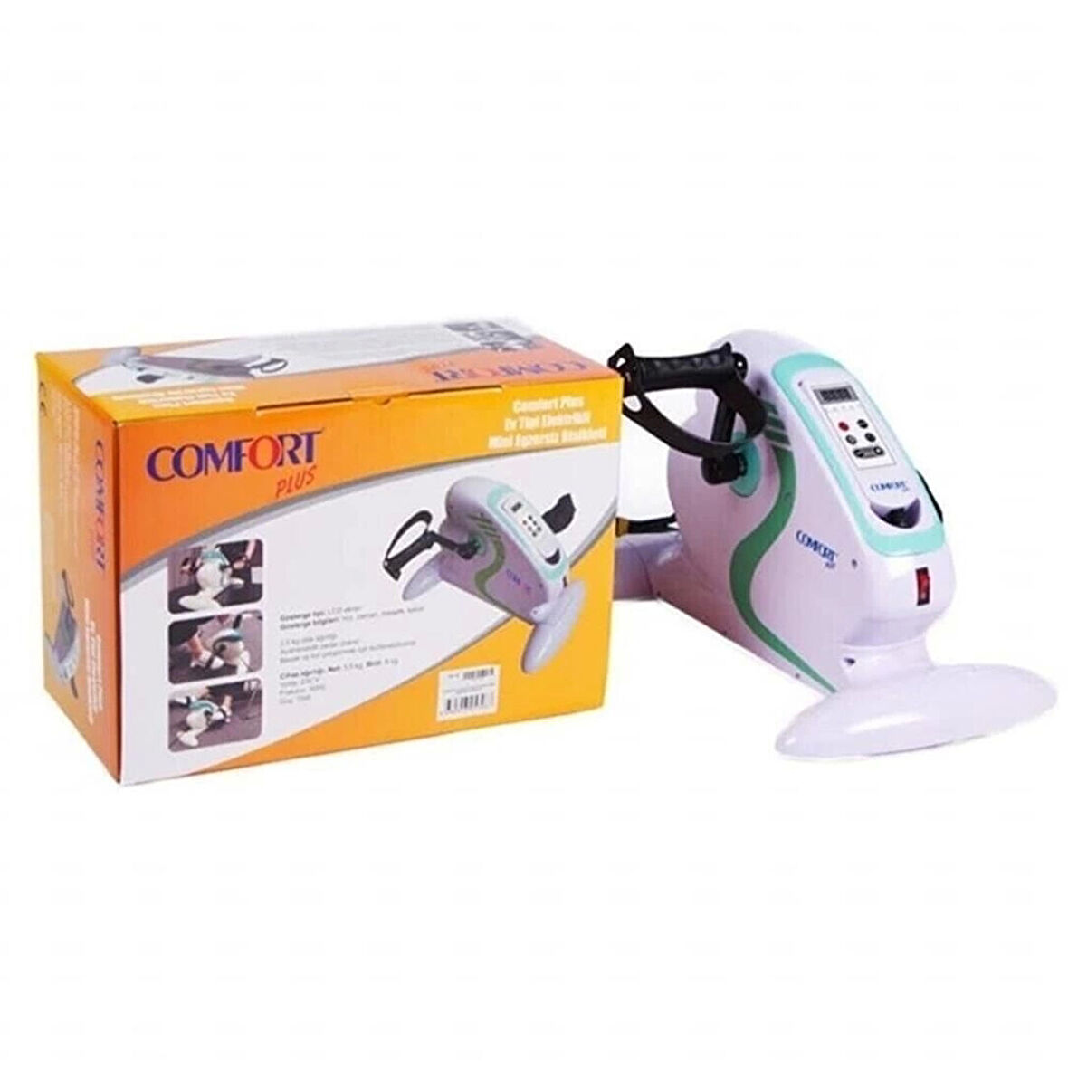 Comfort Plus Elektrikli Egzersiz Pedalı | LCD Göstergeli, Direnç Ayarlı, Kol ve Bacak Egzersizi Mini Cihaz