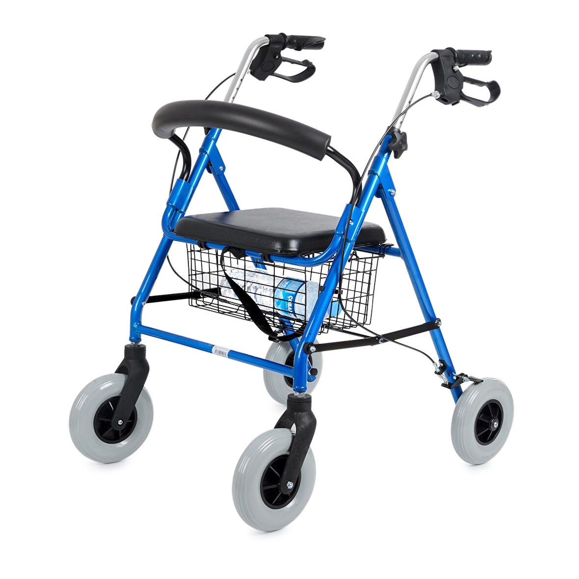 Comfort Plus Rolatör Yürüteç | Kalın Tekerlekli, 360° Dönebilen, Katlanabilir Alüminyum Gövde DY049146L