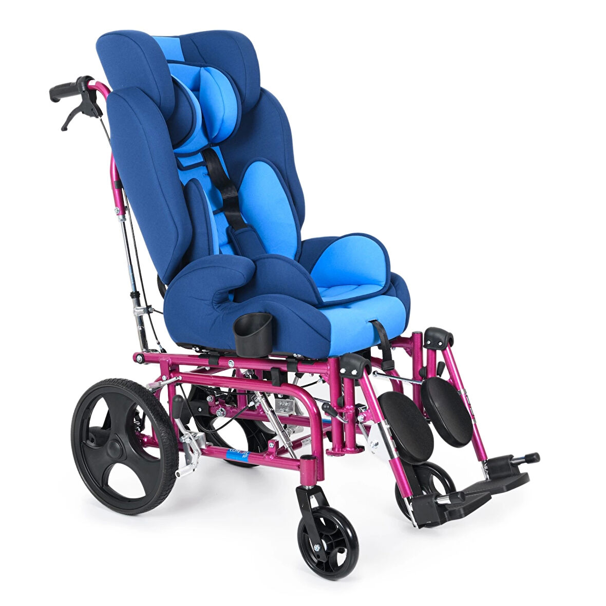 Comfort Plus Pediatrik Tekerlekli Sandalye | Yatarlı Sırt, Tilt Özelliği, Emniyet Kemeri ve Masa Dahil KY958LC-C-35