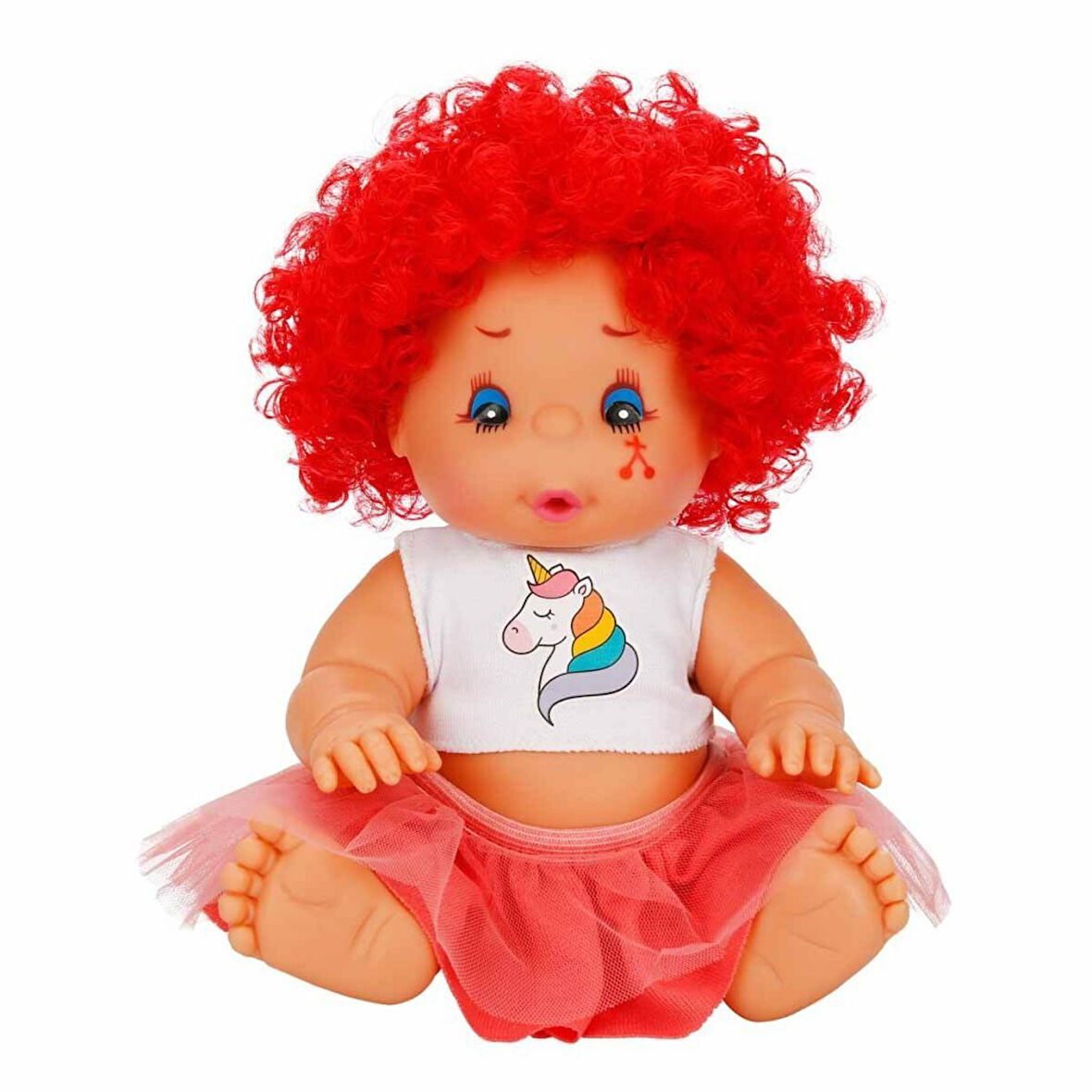 Afro Et Bebek Kıvırcık Saçlı - Kırmızı