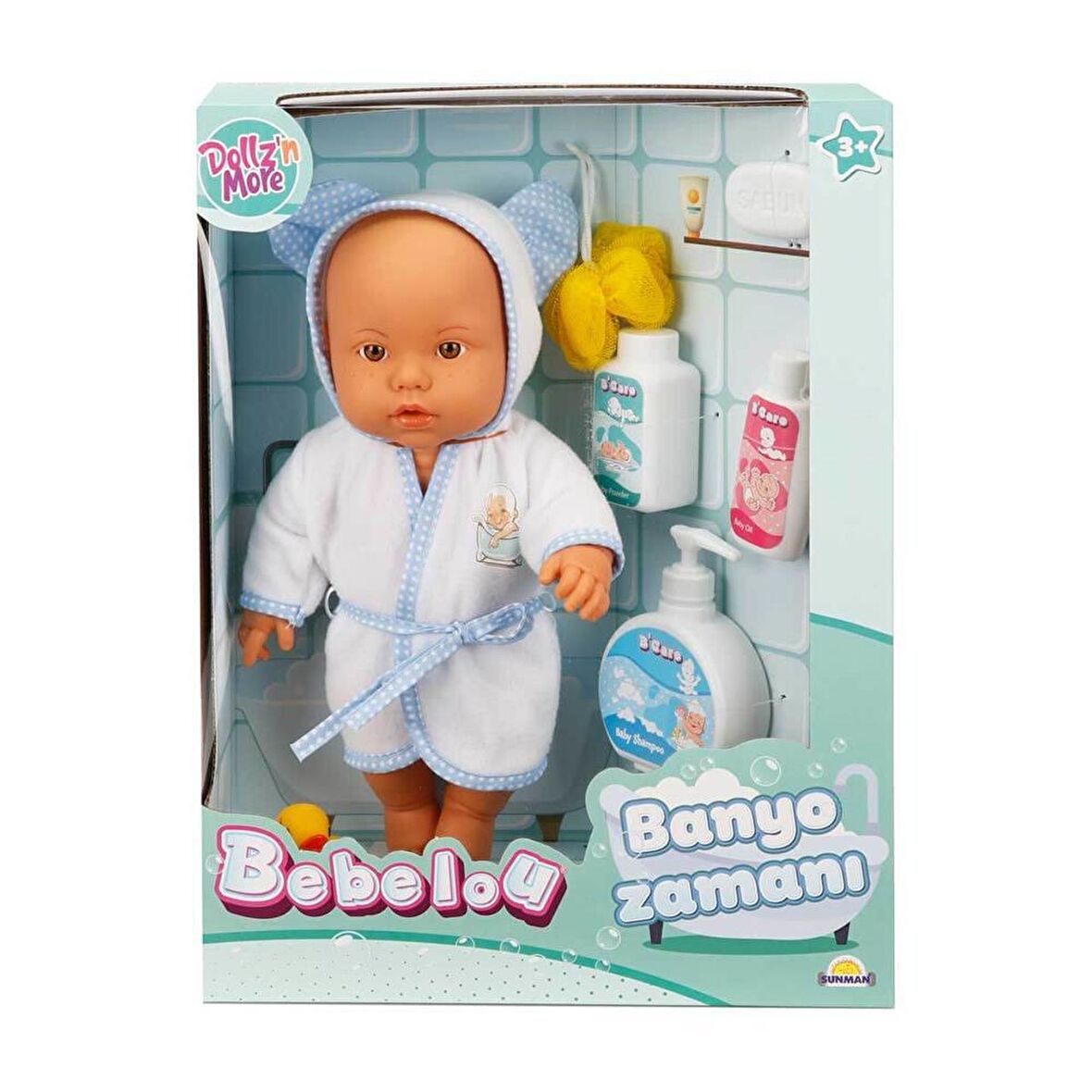 Sun-Sabc-Dzm-Bebek Set Bebelou Banyo Zamanı Aks.35 Cm.2R.