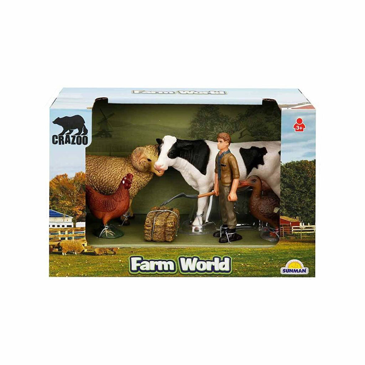 Sunman Çiftlik Hayvanları Seti İnek ve Koç