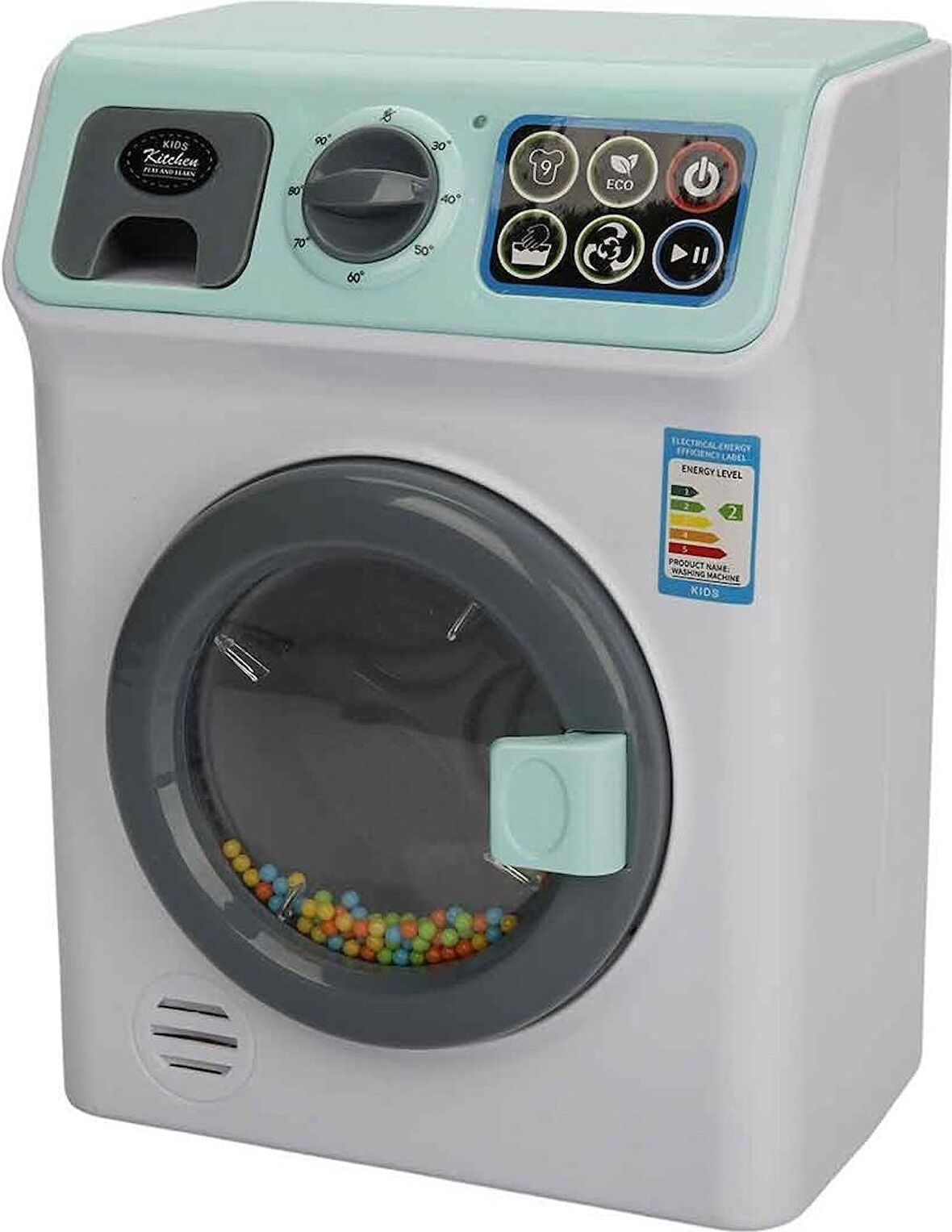 Hommy Sesli ve Işıklı Yeşil Çamaşır Makinesi