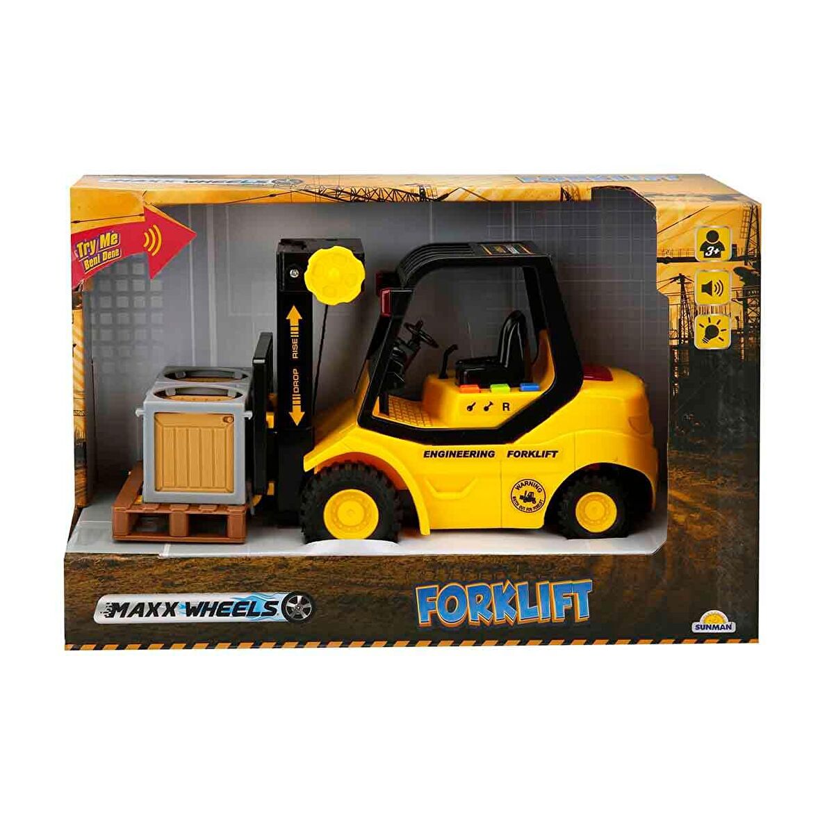 Maxx Wheels Sesli ve Işıklı Forklift 24 cm. - Koli