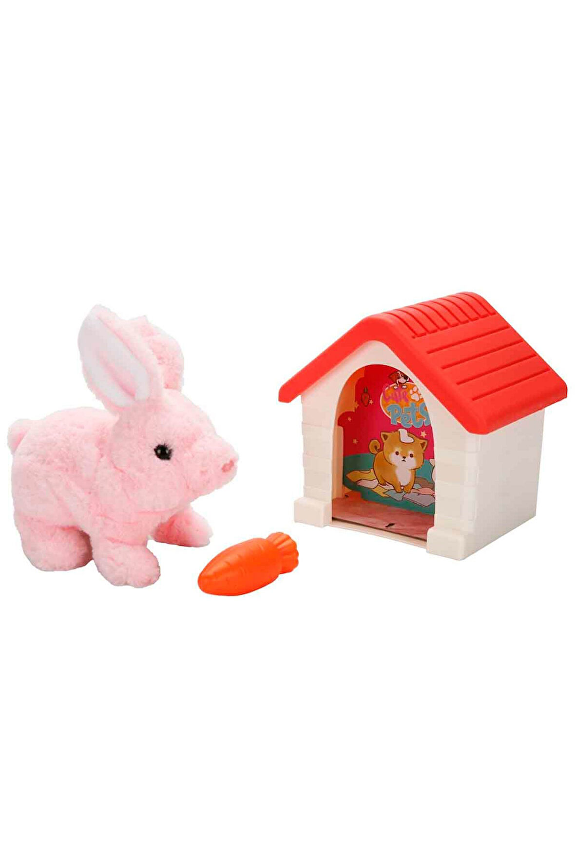 Sesli, Hareketli, Kulübeli ve Çok Sevimli! Bu Peluş Tavşan Her Çocuğun Gözdesi Olacak!