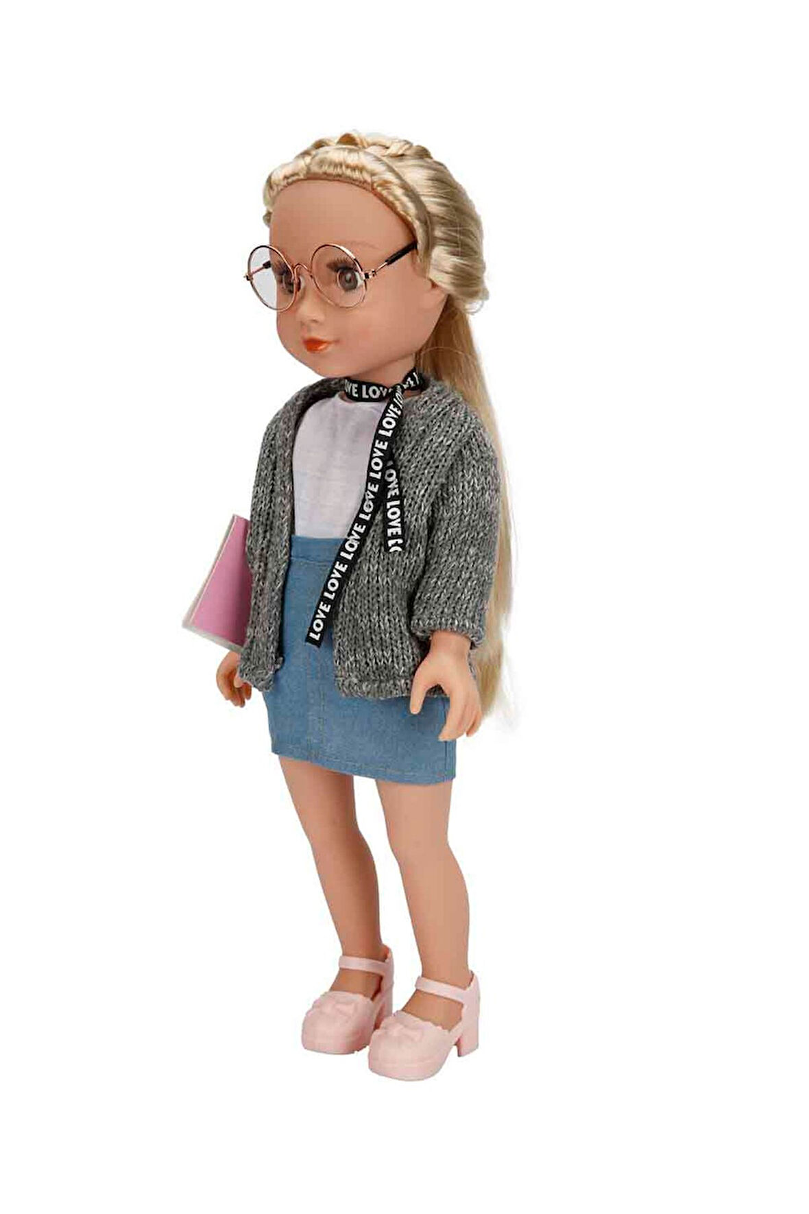 Gündelik Kıyafetli Moda Bebeği 40 cm – Eklemli Şık Kız Bebek