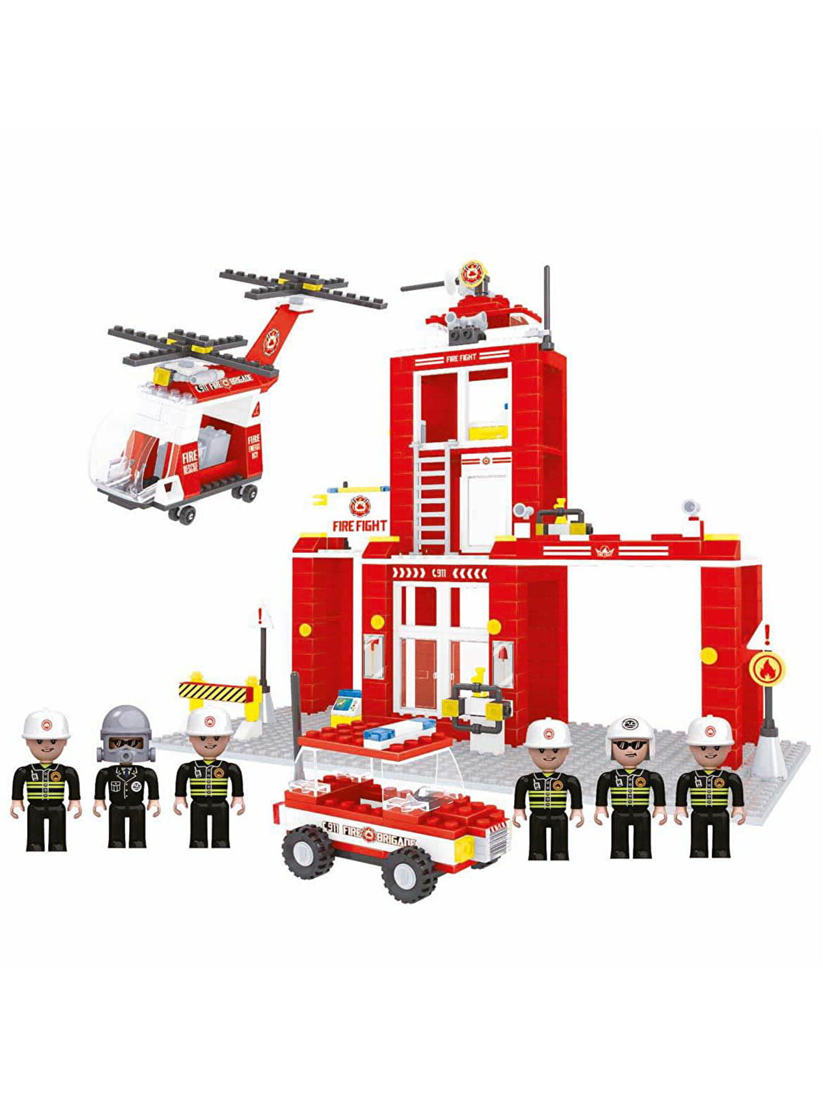 BLX Fire Rescue İtfaiye İstasyonu Oyun Seti Kırmızı