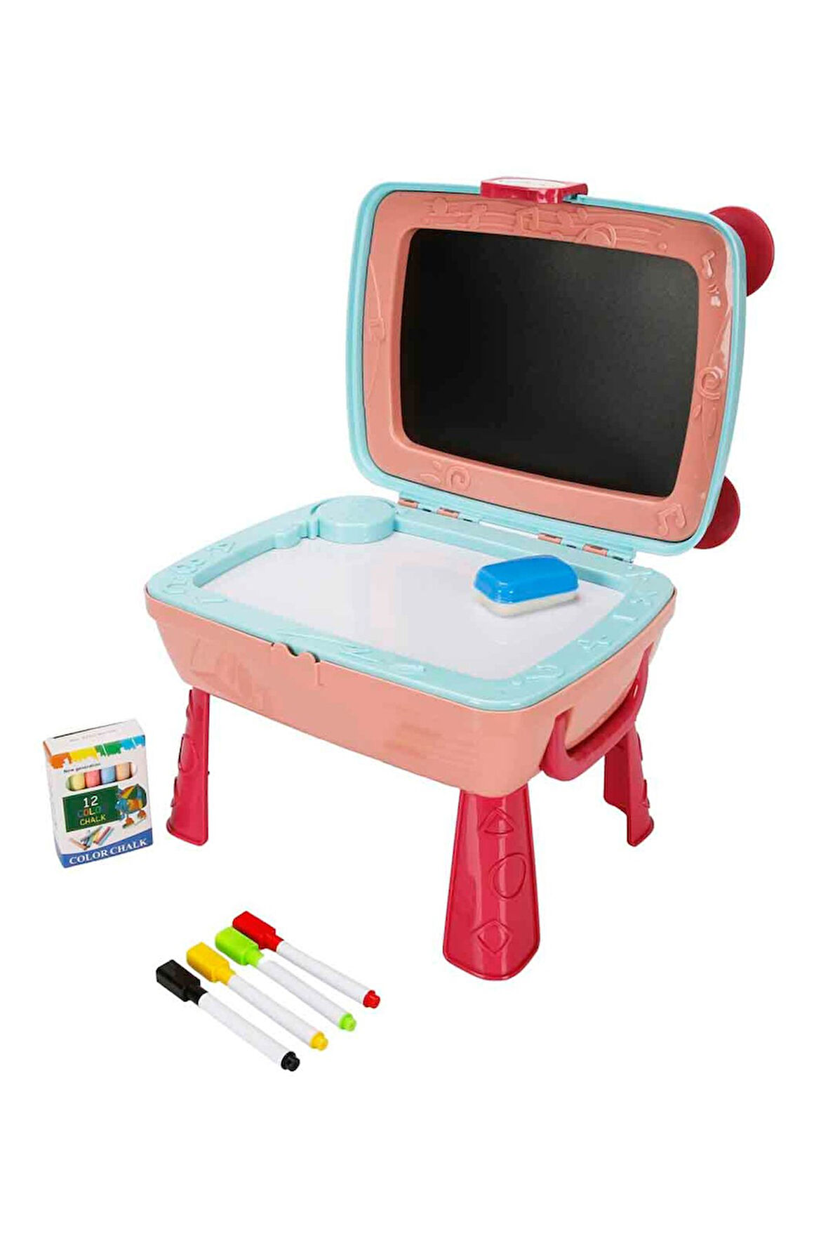 4in1 Çantalı Çizim Tahtası | Taşınabilir Çocuk Çizim Masası | Eğitici Oyuncak Seti