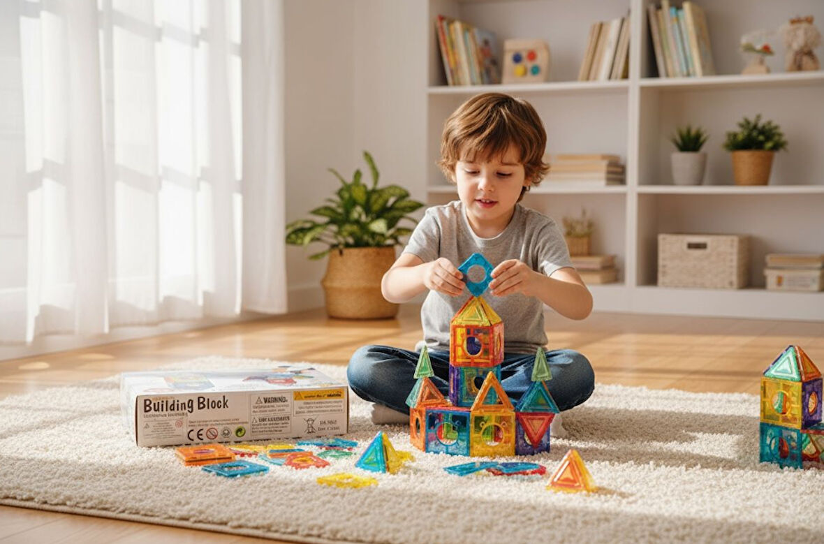 Sunman Geometric Building Block Manyetik İnşaat Seti 36 Parça