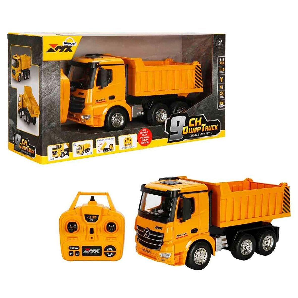 Uzaktan Kumandalı 1:18 Kamyon İş Makinesi 2.4GHZ İş Makinesi