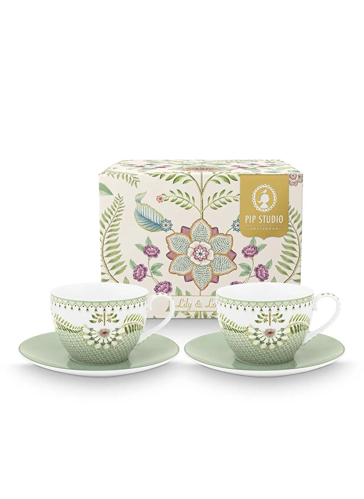 Pip Studio Çay Fincan Ve Tabak LİLY&LOTUSYEŞİLİKİLİÇAYFİNCANI280ML
