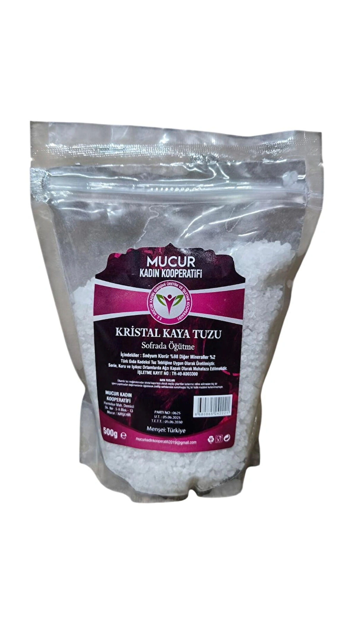 Mucur Kadın Kooperatifi Kristal Kaya Tuzu 500 gr