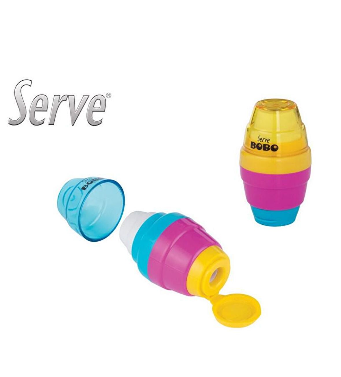 Serve Kalemtraşlı Silgi Bobo Karışık Renkler