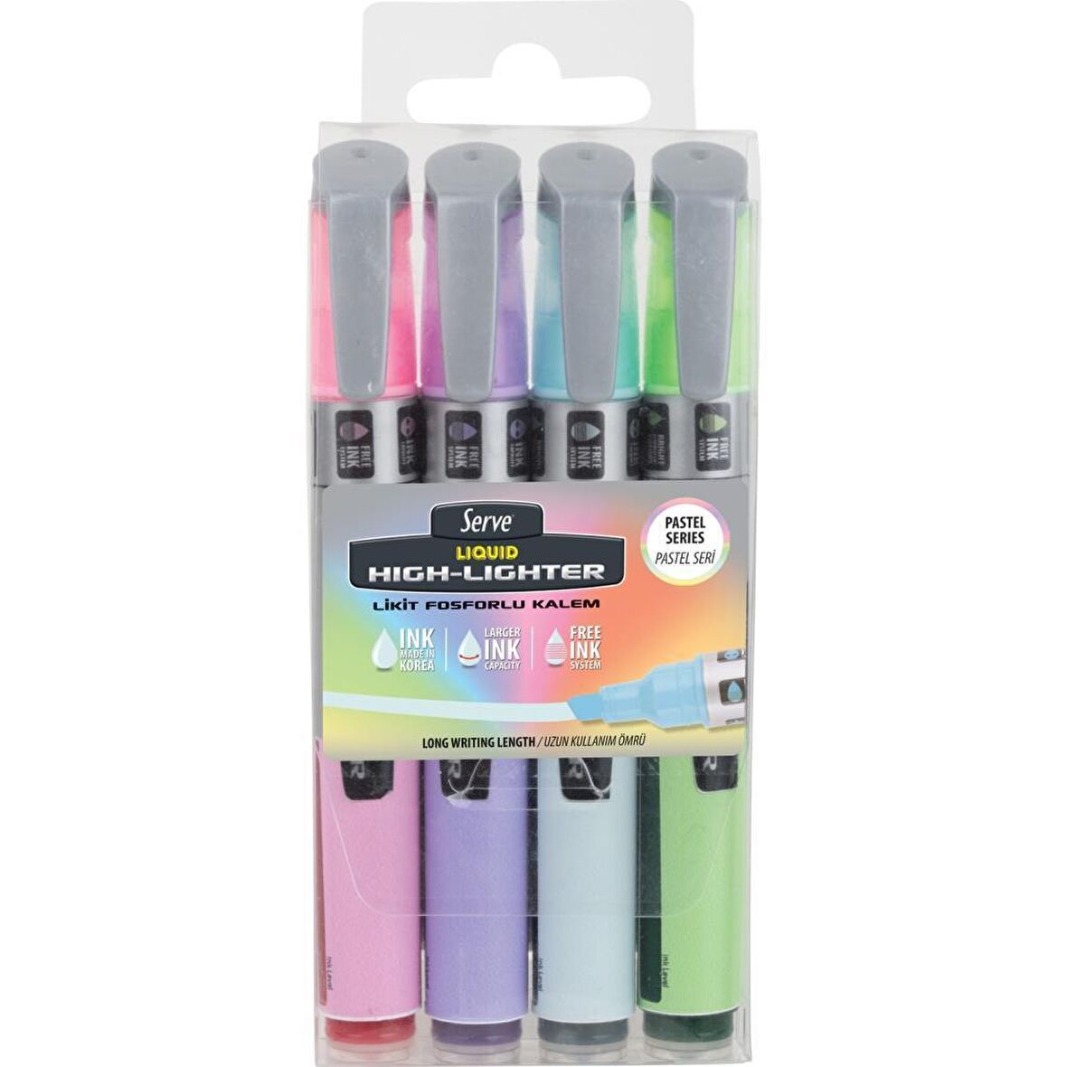 Serve Likit Fosforlu Kalem Krs Pastel Pet Blıster 4l