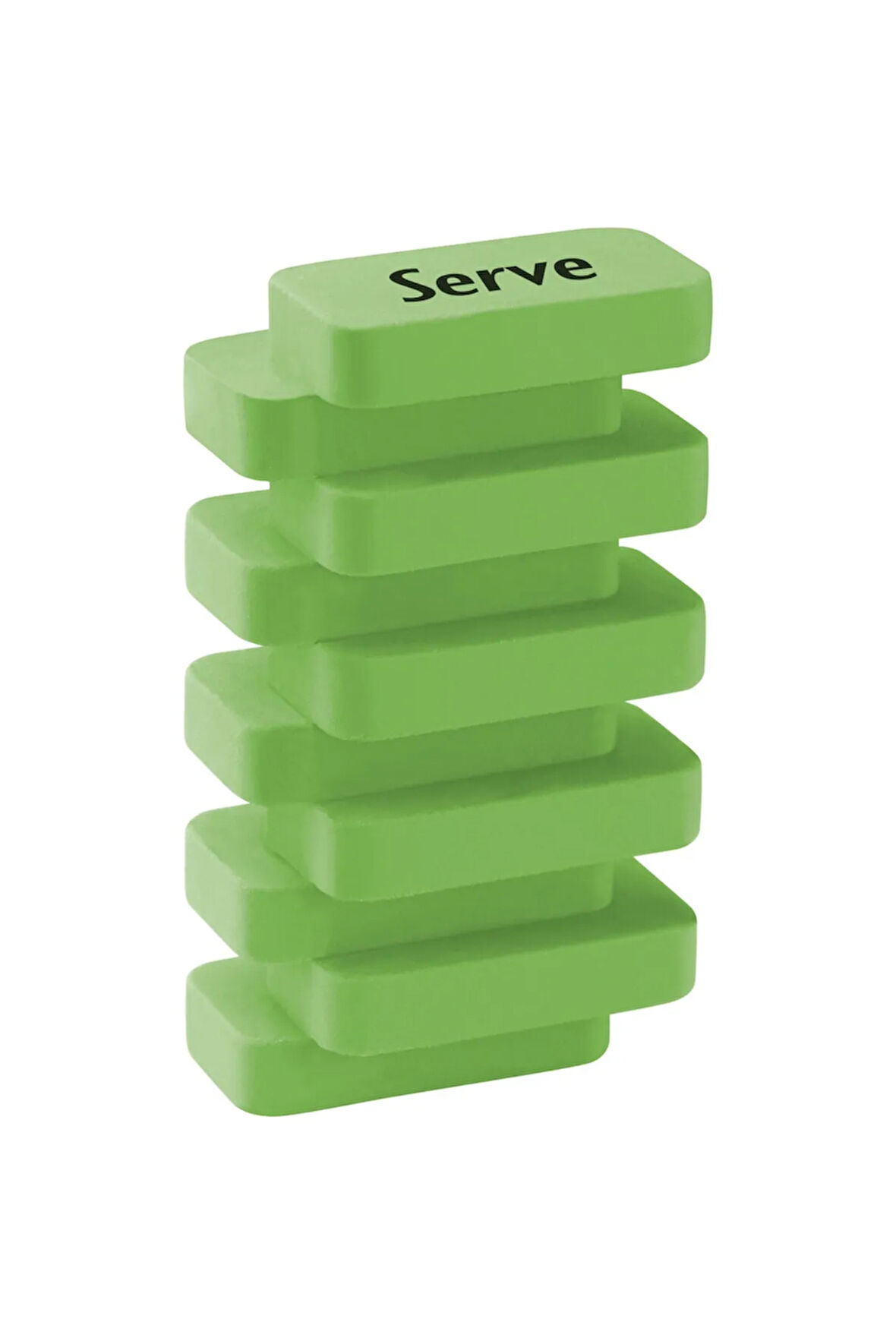 Serve Steps Silgi  Fosforlu Karton Açık Yeşil