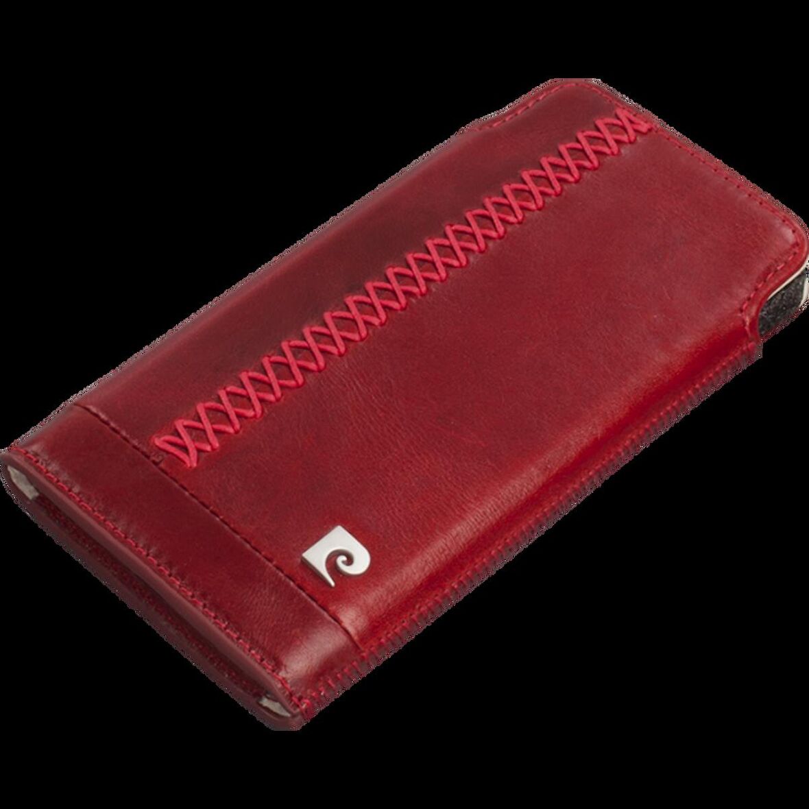 Pierre Cardin iPhone 6 ile Uyumlu Deri Kese Koruma Kılıfı Kırmızı PCN-J01